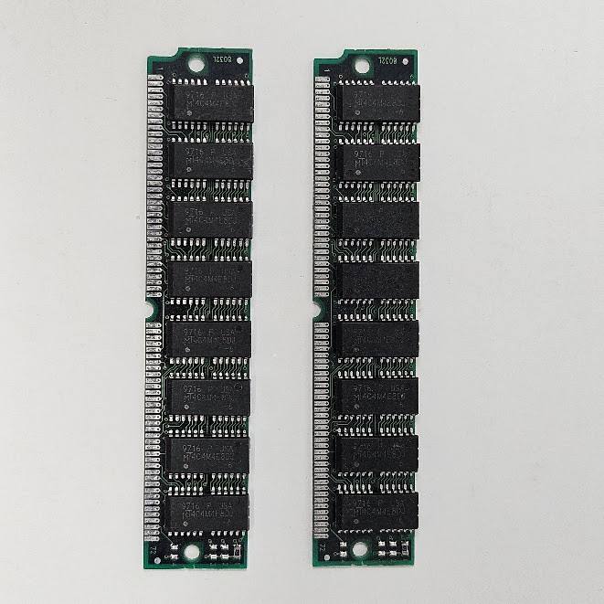 32MB (2x 16MB) 72-Pin SIMM EDO RAM Memory 60ns Micron Vintage 486 Pentium Mac