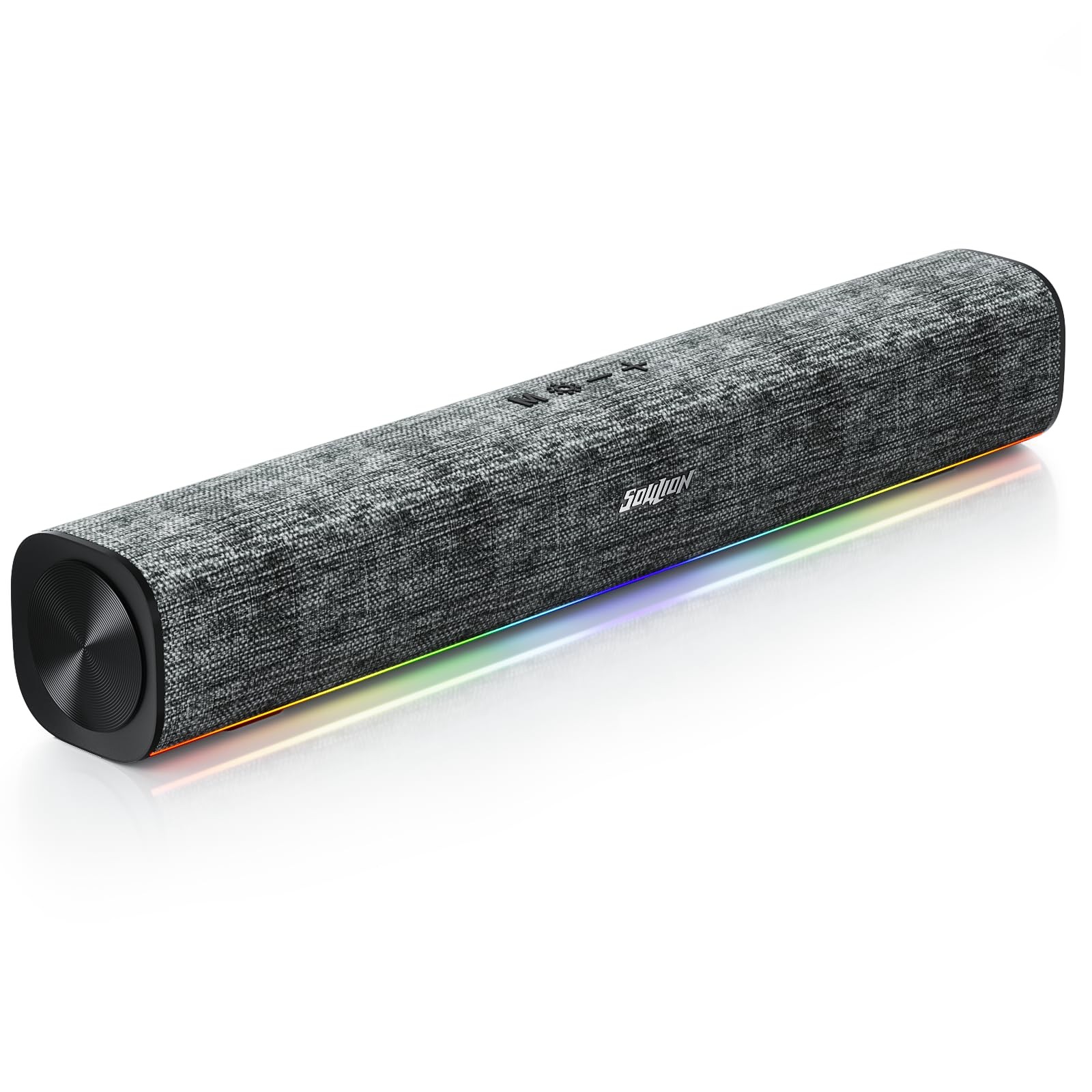 SOULION Bluetooth Computer Speakers with Dynamic LED Light, USB Middle Grey