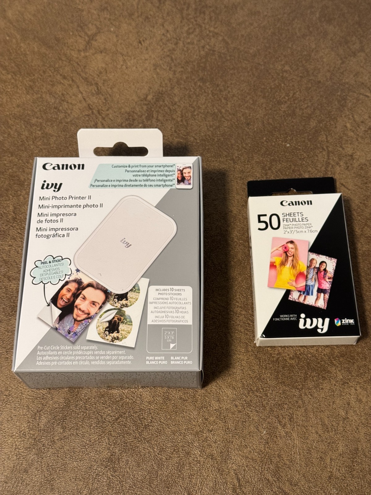 Canon IVY 2 Mini Photo Printer Bundle - White