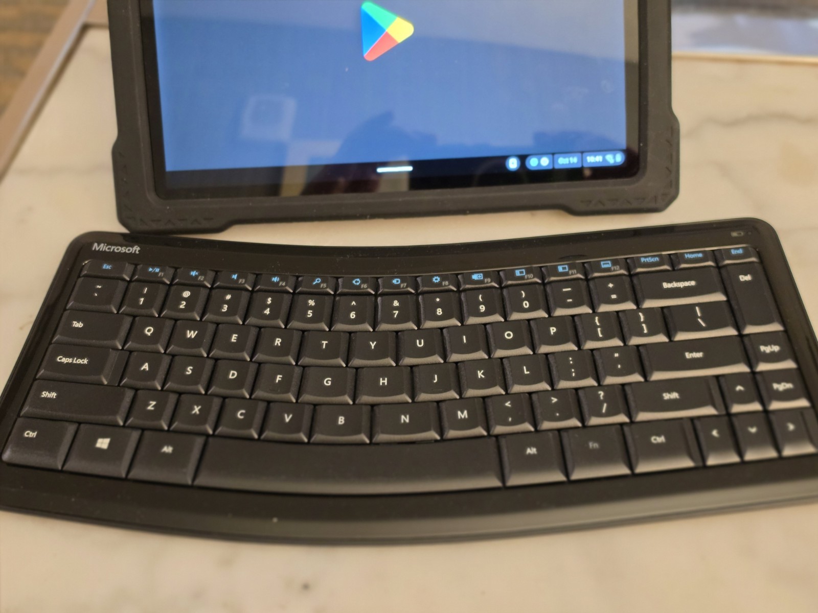 ⭐ Microsoft Sculpt Mobile 1390 Curved Wireless Keyboard T9T-00001 CIB - TESTED ⭐