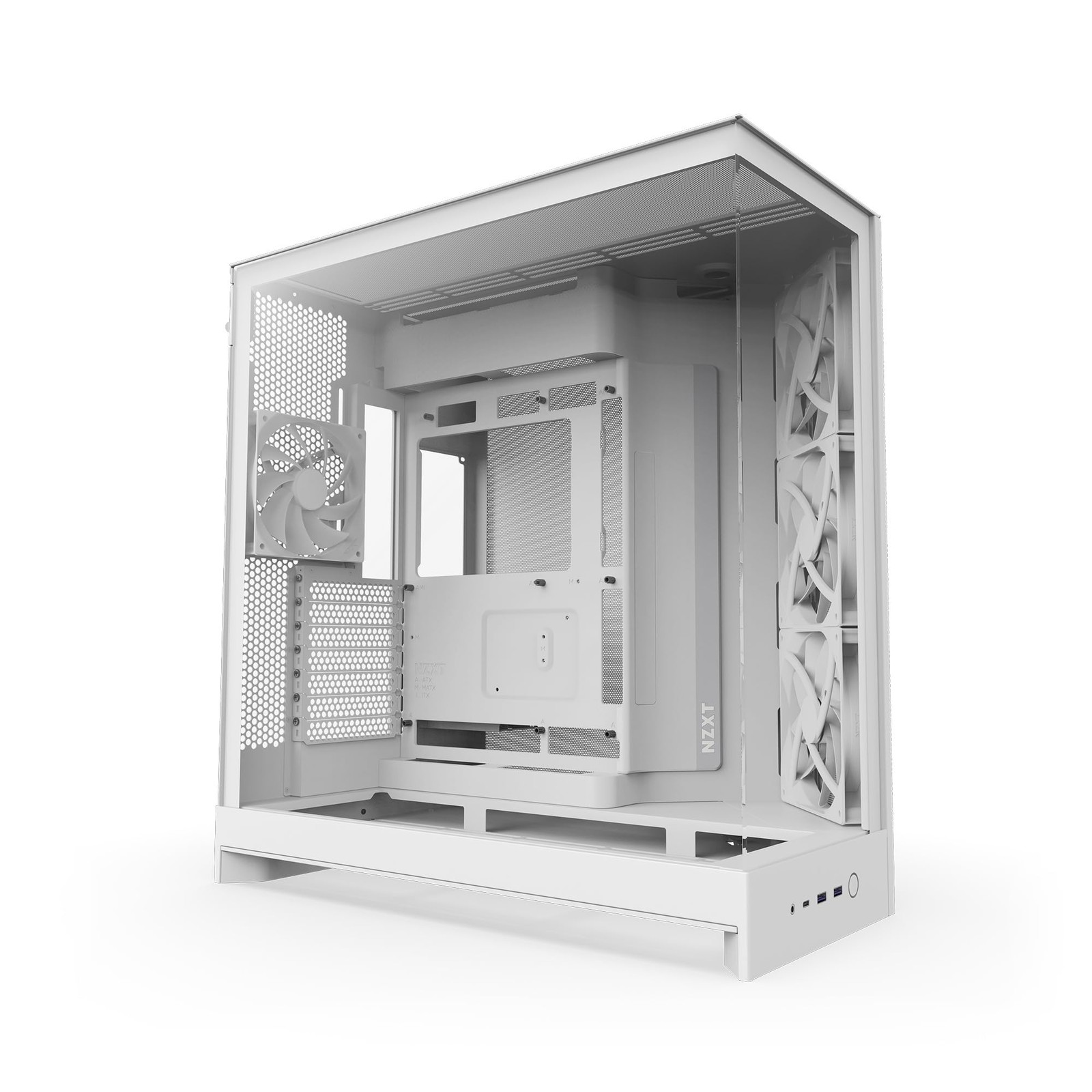 NZXT H9 Flow 2025 ATX Mid-Tower Dual-Chamber PC Case White