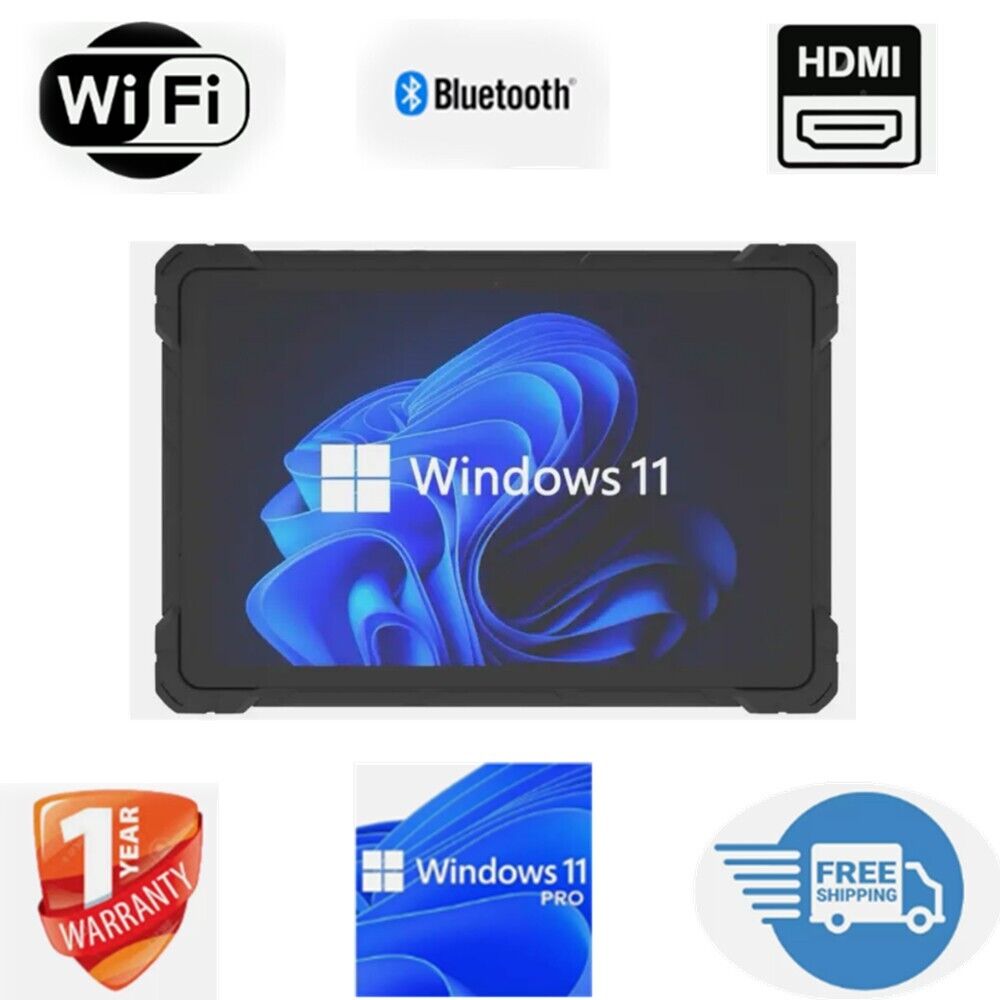 10.1 inch Touchscreen Rugged Tablet Windows 11 Pro GPS 4G WIFI 8GB RAM 128GB ROM