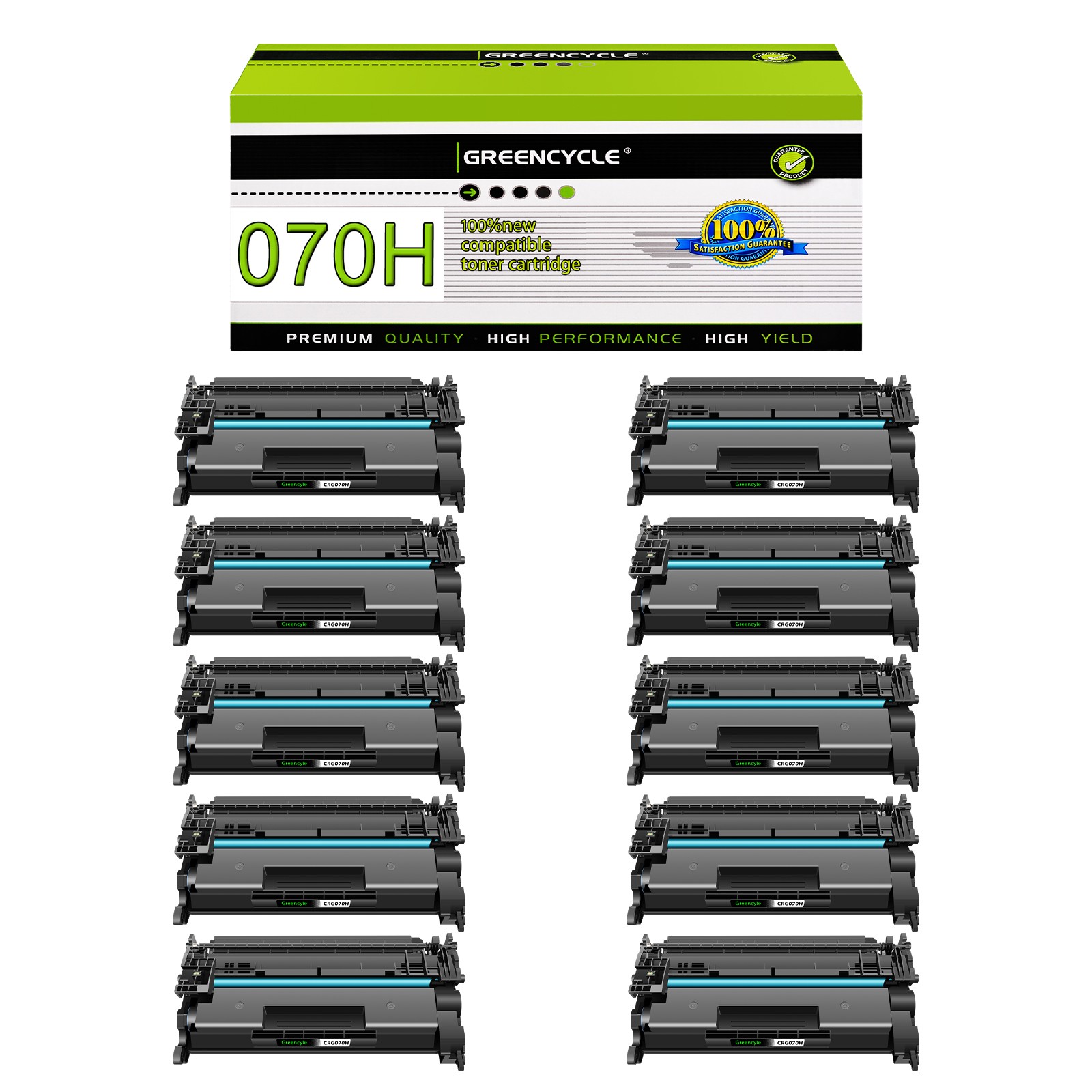 10Pack Toner Cartridge CRG070H 070H For Canon MF462dw MF465dw LBP247dw LBP246dw