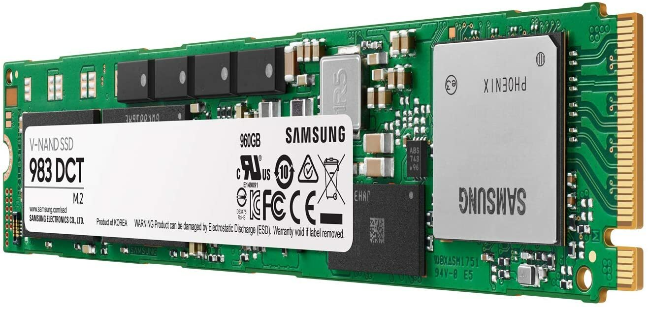 Samsung 983DCT Series SSD 1.92TB M.2 NVMe V-NAND Solid State Drive MZ-1LB1T9NE