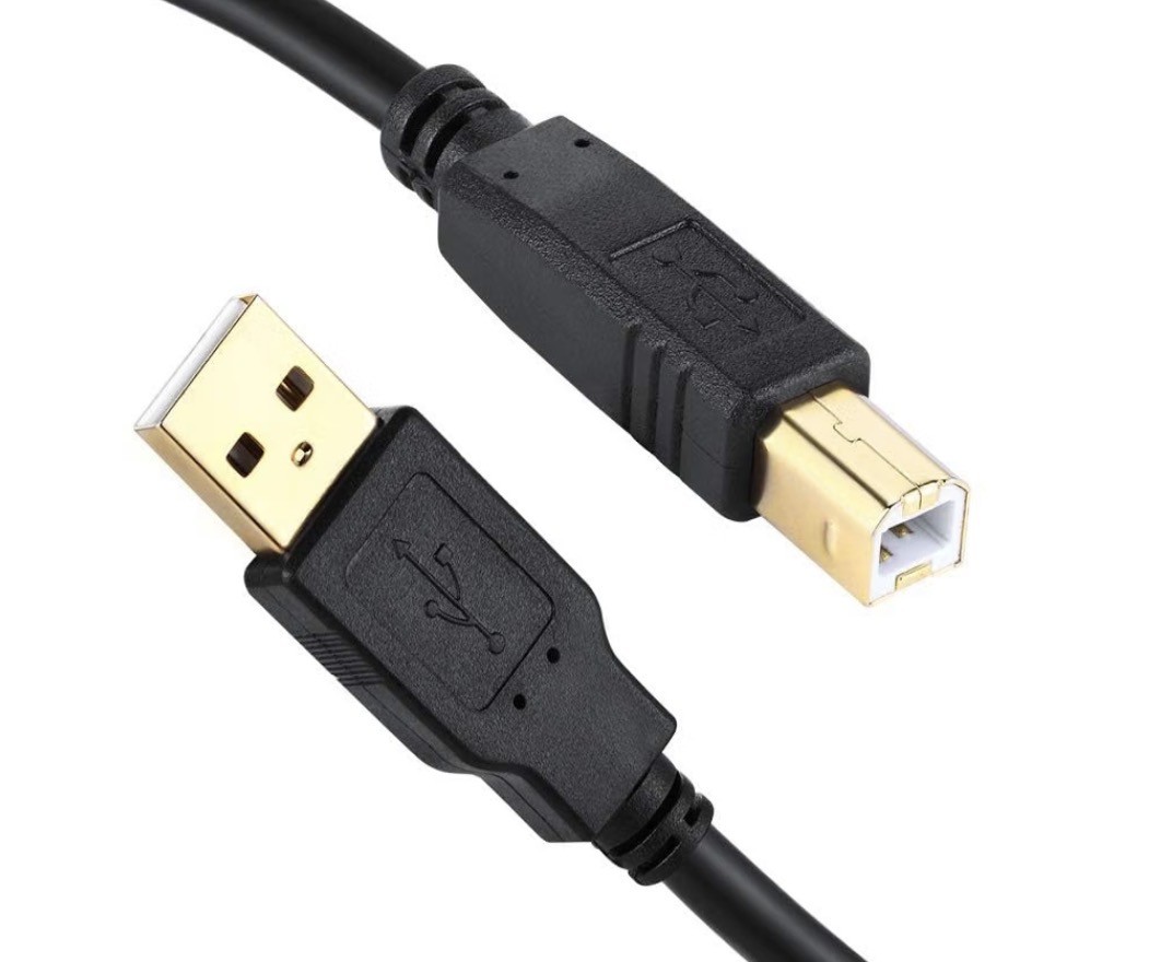 USB Printer Cable 6ft USB-A to USB-B Black High Speed for Printers