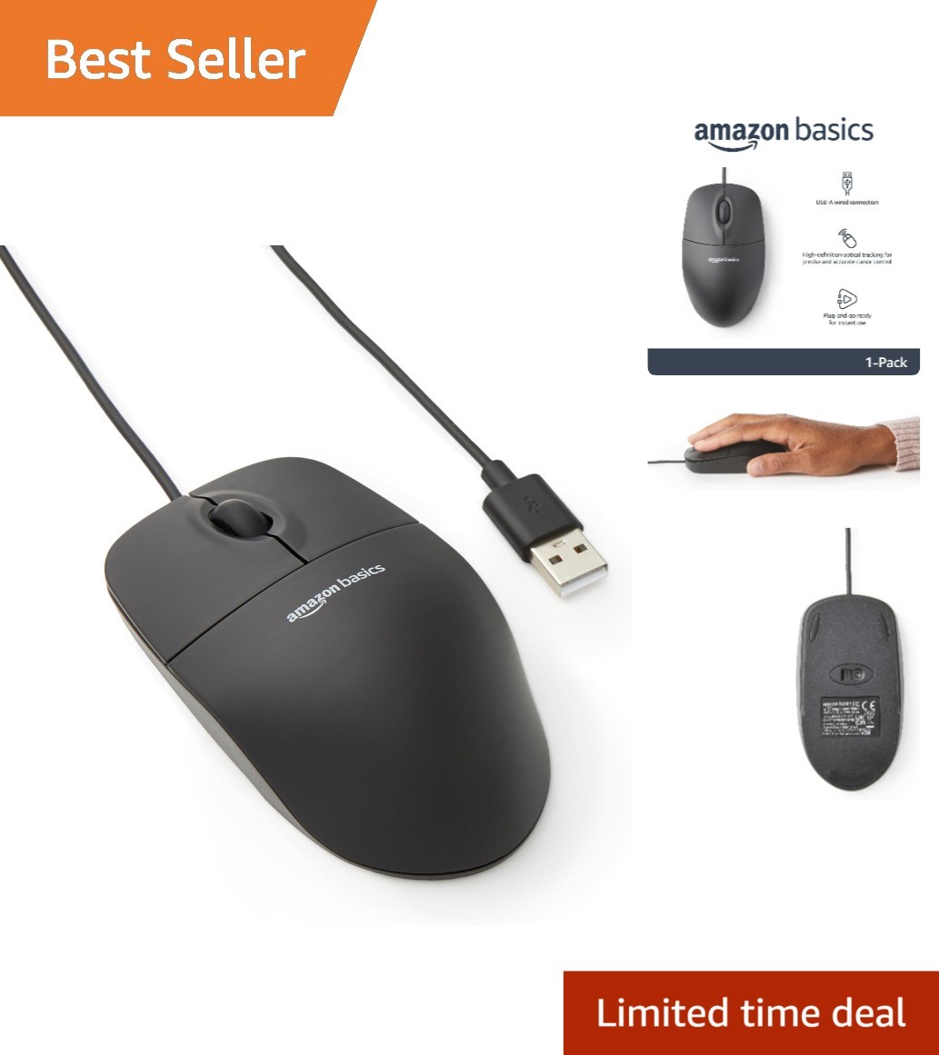 Wireless Compatible 3-Button USB Mouse for Windows Mac
