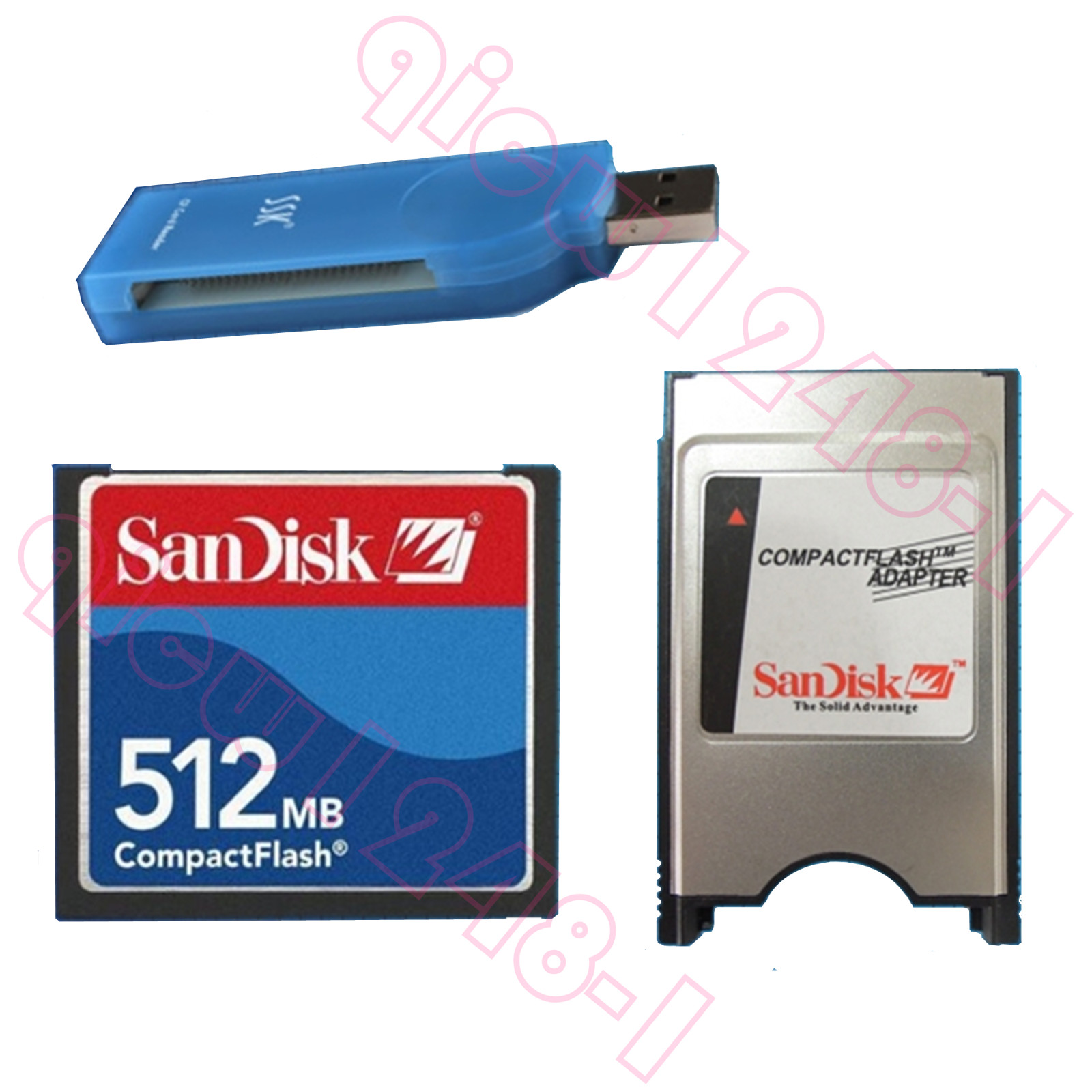 512MB CNC CF Compact Flash card+CF-PCMCIA Adapter+SSK USB2.0 Card reader FANUC