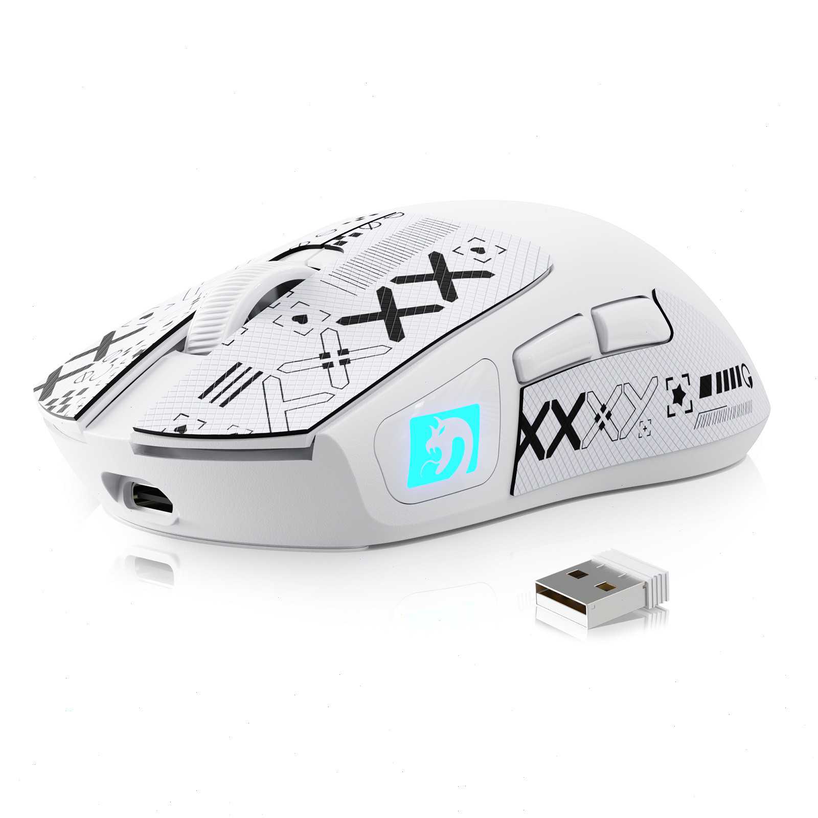 MAMBASNAKE M4 Mouse 24000DPI 3-mode PAW3311 Sensor 52G with Anti-slip Stickers
