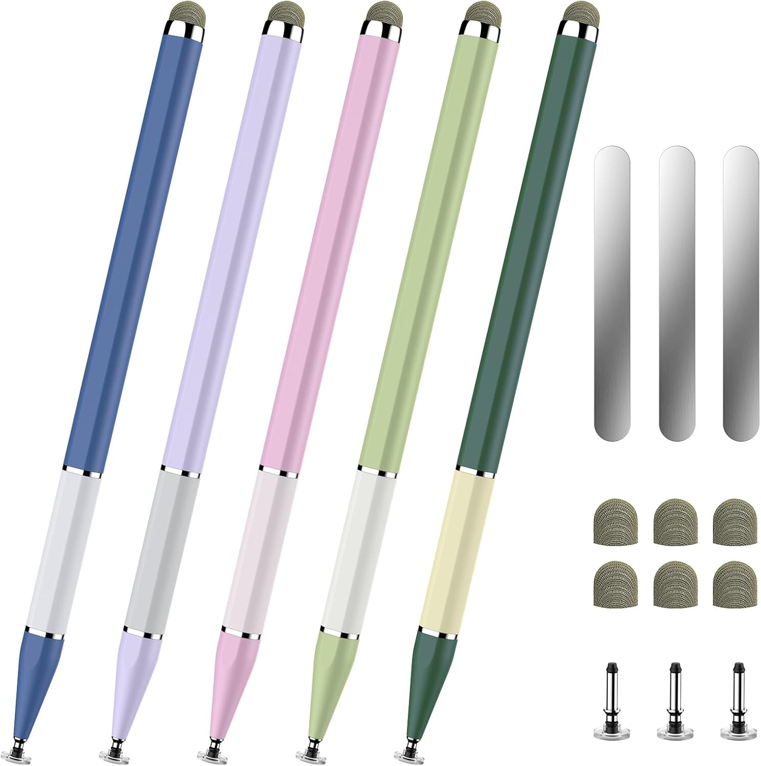 Stylus Pen for Touchscreen,5Pcs 2-In-1 Magnetic Stylus Pen | High Sensitivity &