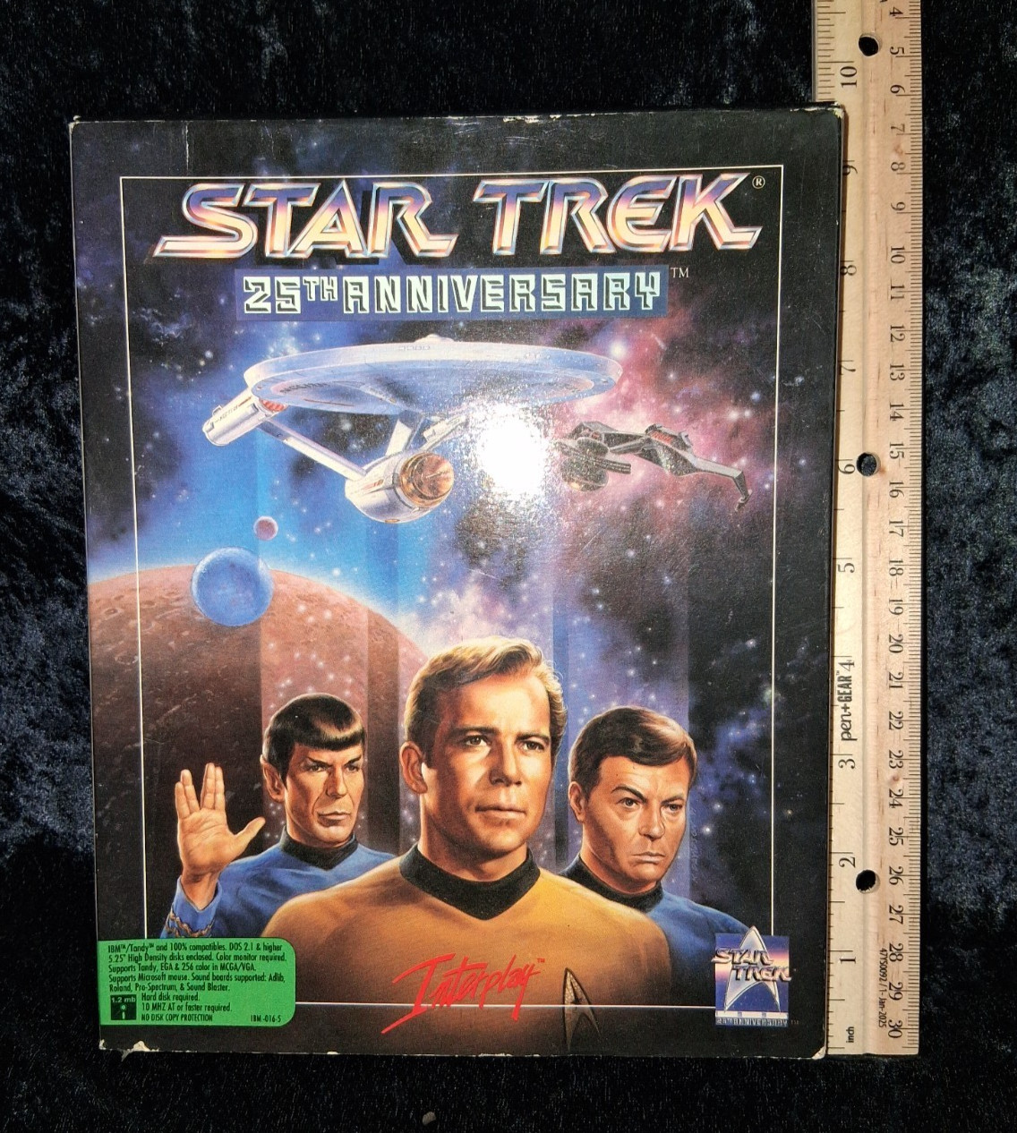 Star Trek 25th Anniversary PC Game IBM Tandy DOS 5.25" Floppy Disk 1-5 Interplay