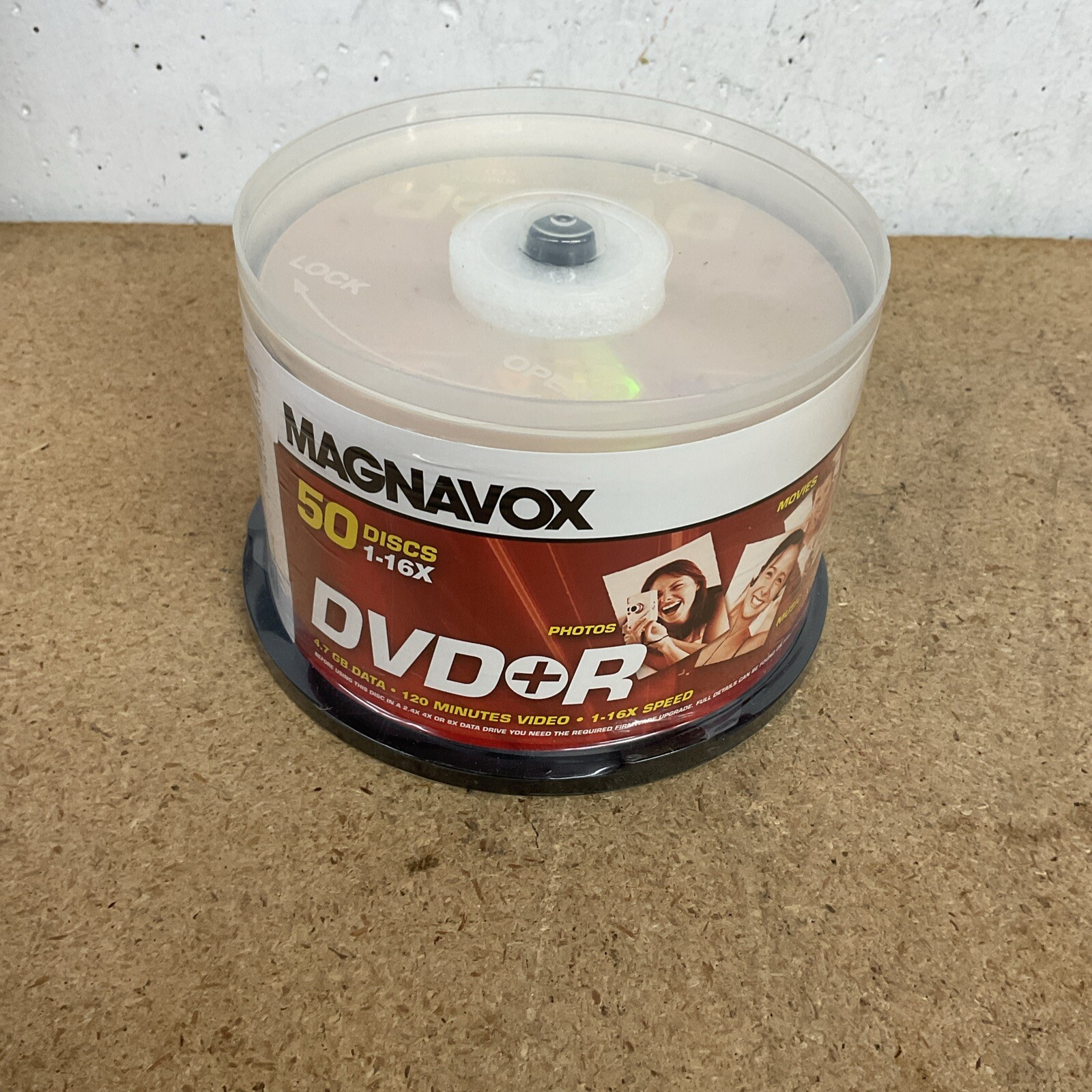 Magnavox DVD-R 50 Disc Pack 4.7 GB Data 120 mins Video 1-16X Speed NEW SEALED F6