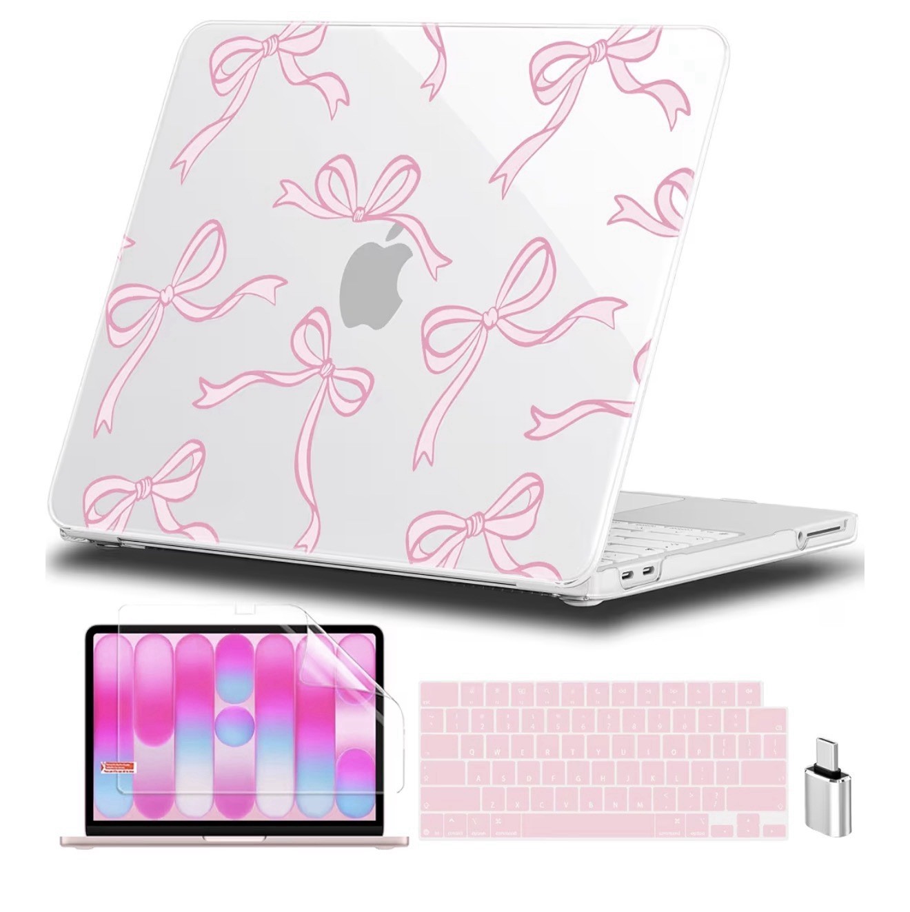 Coquette Pink Bow MacBook Neo 13” Case 2026 A3404 Keyboard Cover