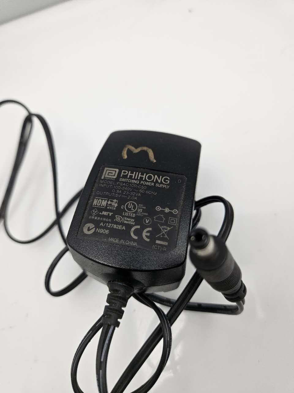 Genuine Phihong PSAC10R-050 AC Adapter 5V-2A 10W Snom Voip USED