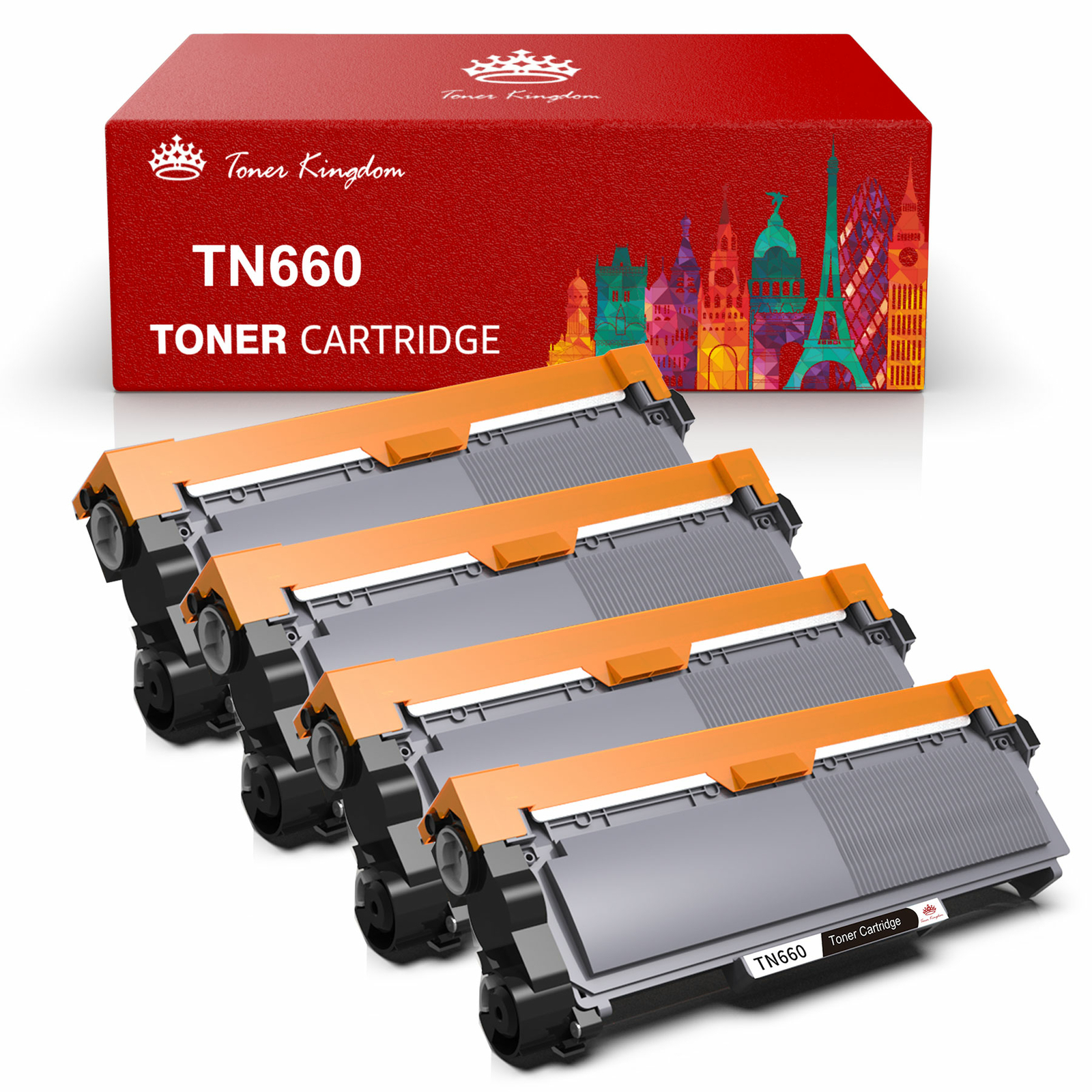 4 Pack TN660 TN-660 Toner For Brother MFC-L2700DW HL-L2300D L2360DW DCP-L2520DW