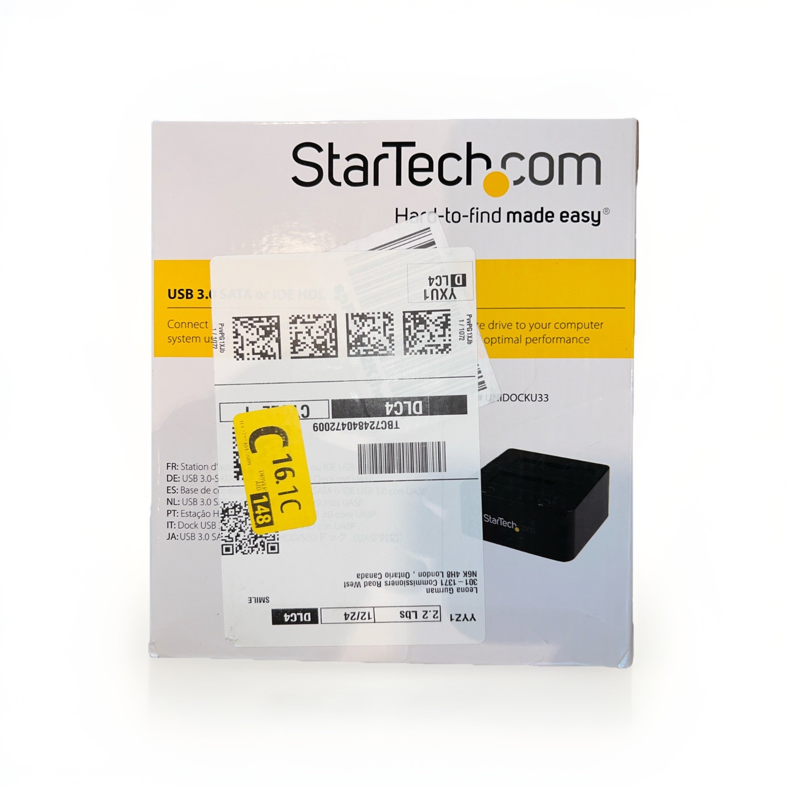 StarTech.com Dual-Bay Hard Drive Dock USB 3.0 to SATA & IDE UNIDOCKU33 New