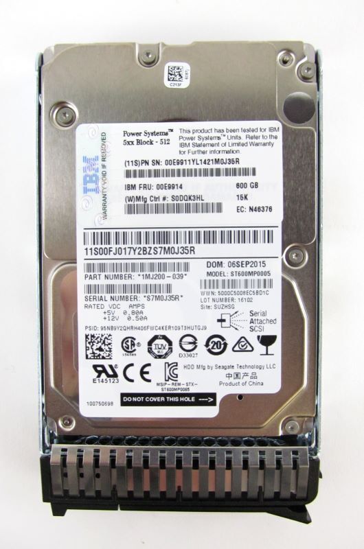 FIT FOR IBM 00E9914 600GB 15K SAS SFF-3 HDD CCIN 59E4