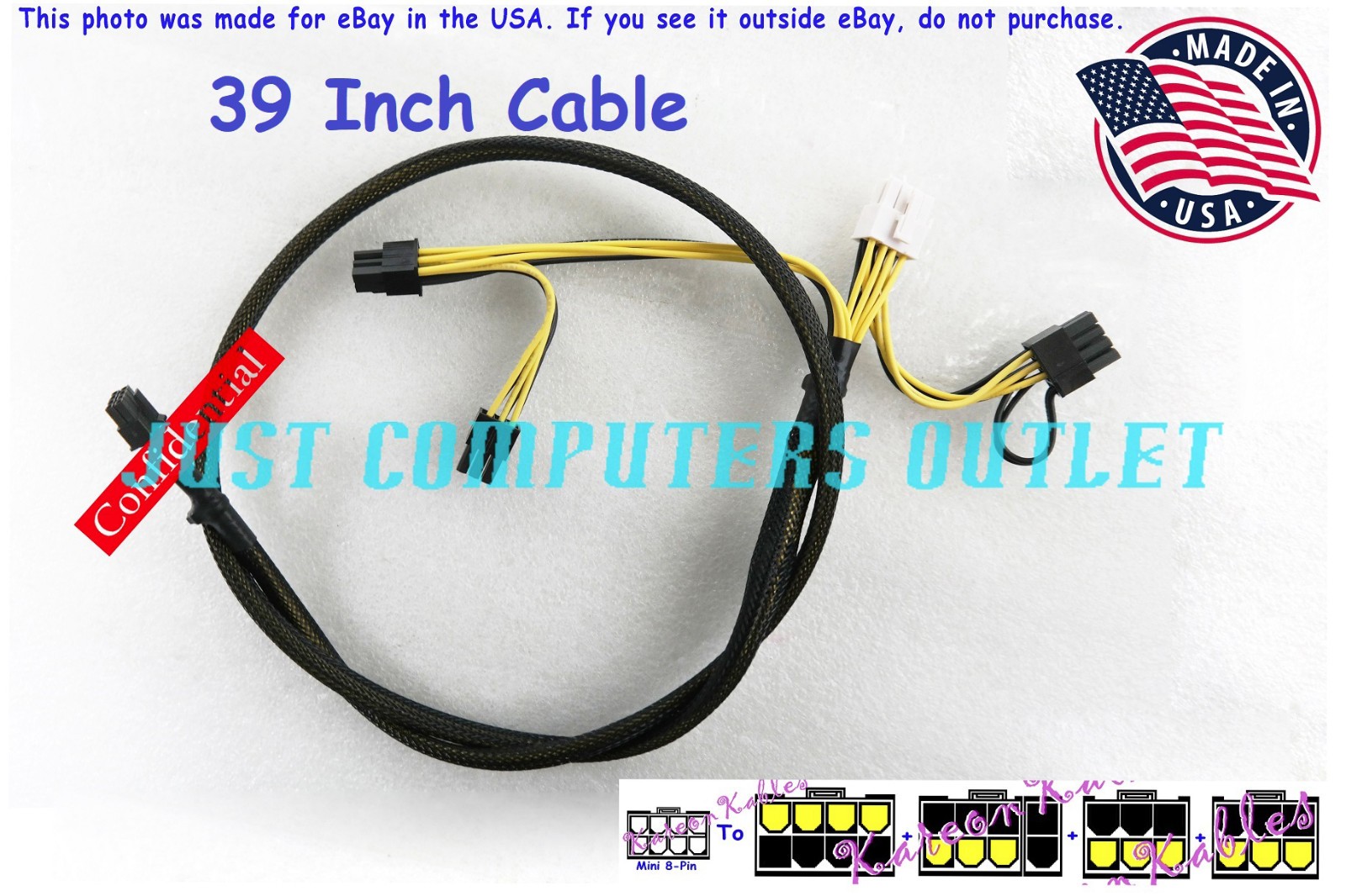 🔥 99cm DL380 ML350 G10 GPU 877628-B21 1x8Pin 12V-EPS, 1x8Pin+2x6pin PCI-E