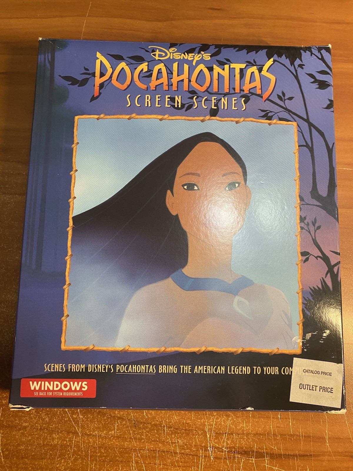 Pocahontas Screen Scenes (PC/DOS, 1995, Disney Interactive, 3.5" Floppy)