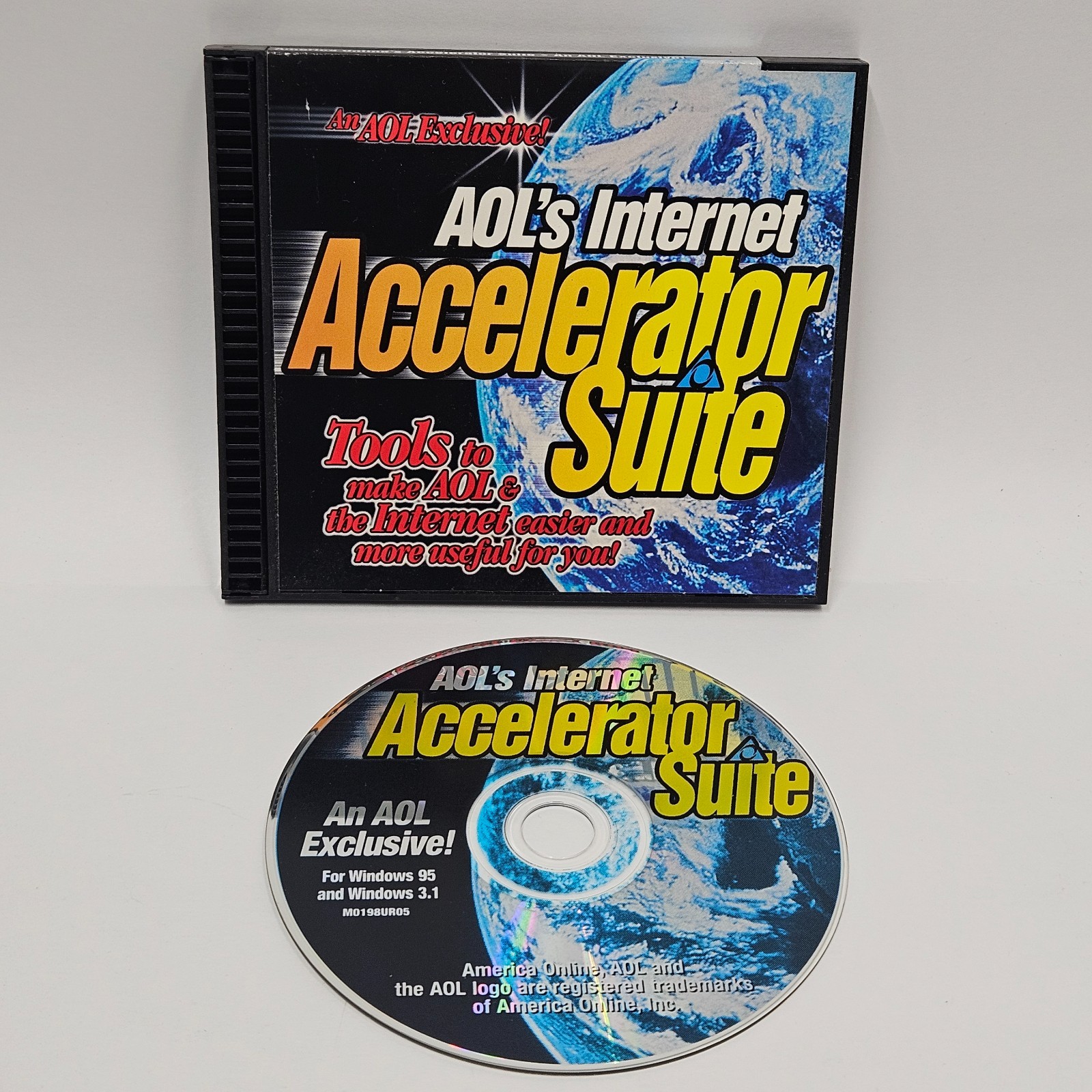 AOL's Internet Accelerator Suite (PC CD-ROM, 1990s, M0198UR05) VG+