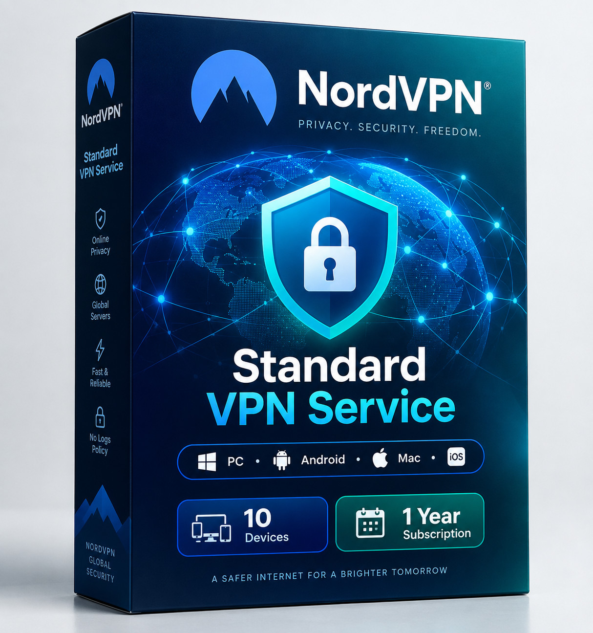 NordVPN Standard VPN Service (PC, Android, Mac, iOS) (10 Devices, 1 Year)