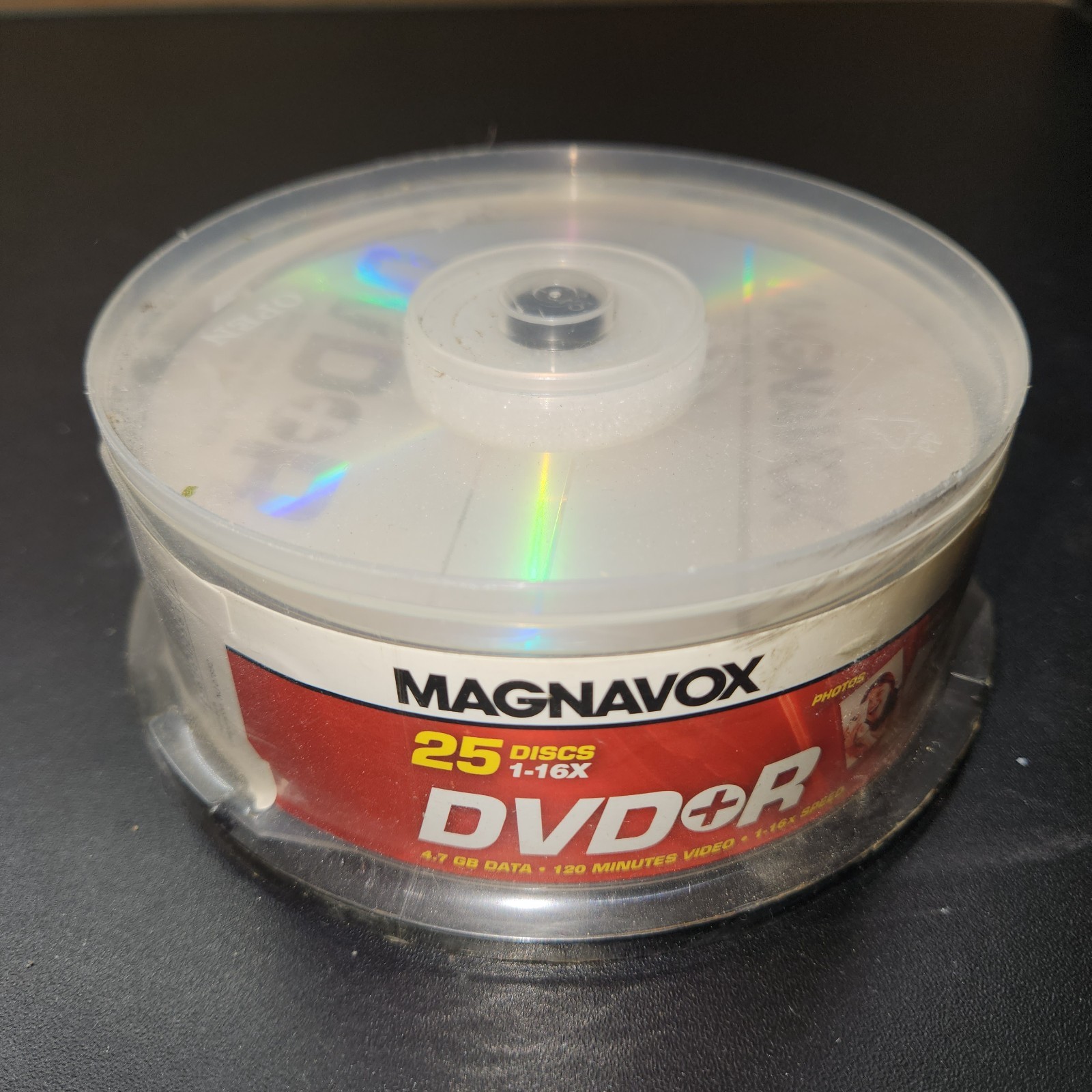 DVD-R 1-16x Magnavox new discs, 25 Discs new sealed In Package