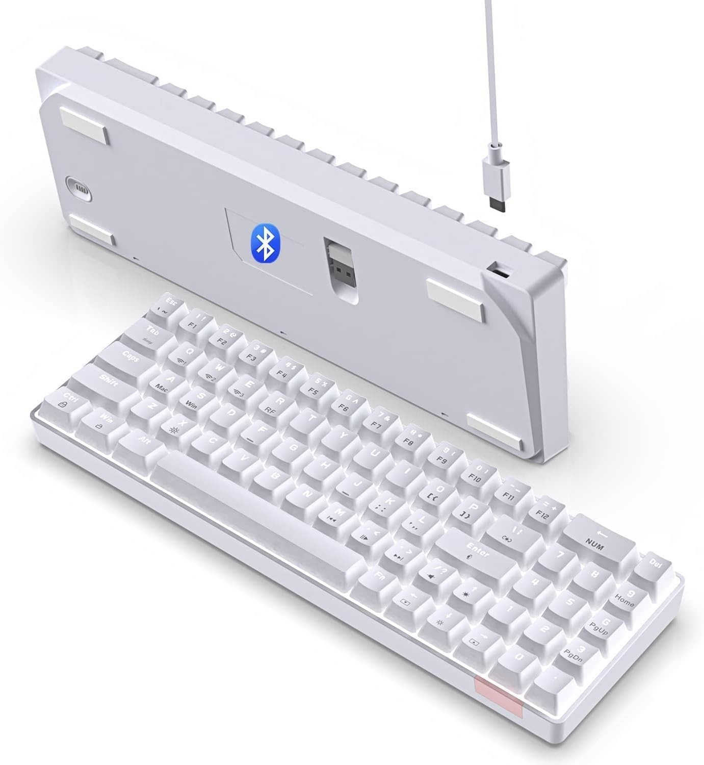 Mechanical Gaming Keyboard, RGB Backlit Keyboard,69 Key Mechanical Feel Anti-...