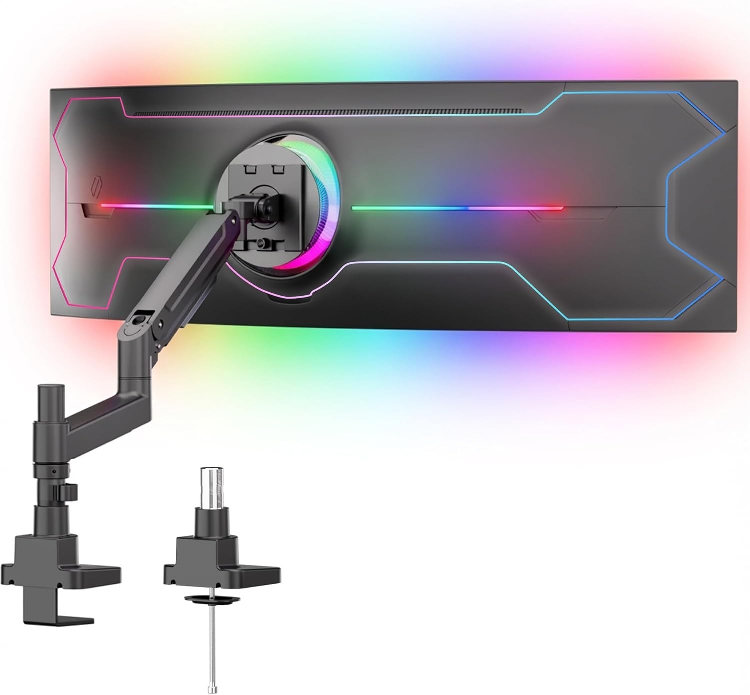 Mount-It Ultrawide Monitor Desk Mount with Pole, Fits 17–49” Screens,XX209