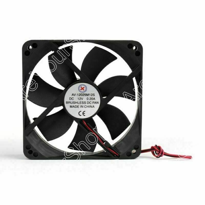 DC Brushless Cooling PC Computer Fan 12V 12025s 120x120x25mm 0.2A 2 Pin Wire lot