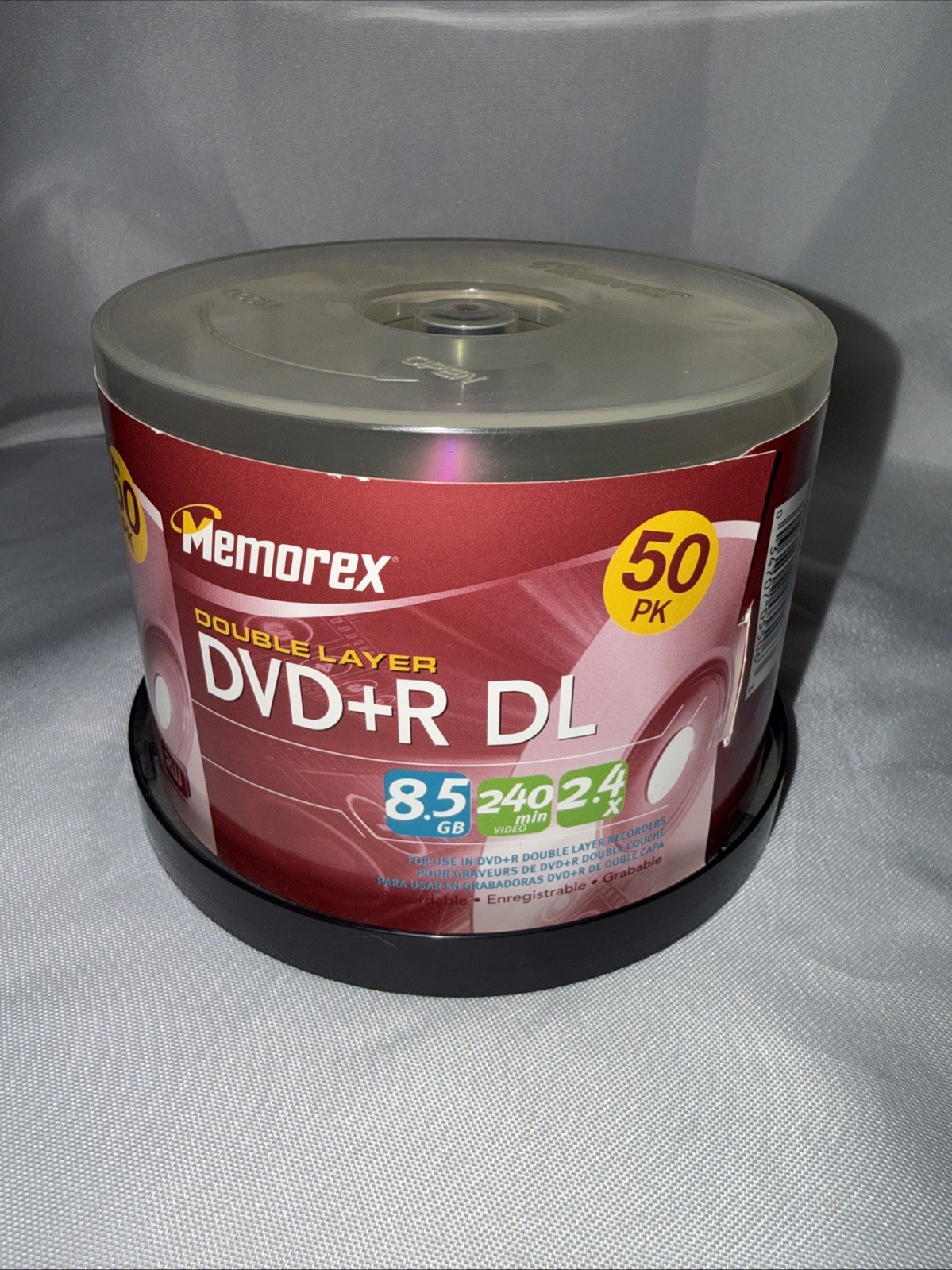 Memorex Dual Layer DVD+R DL 50-Pack 8X, 8.5GB, 240 Minutes Double Capacity