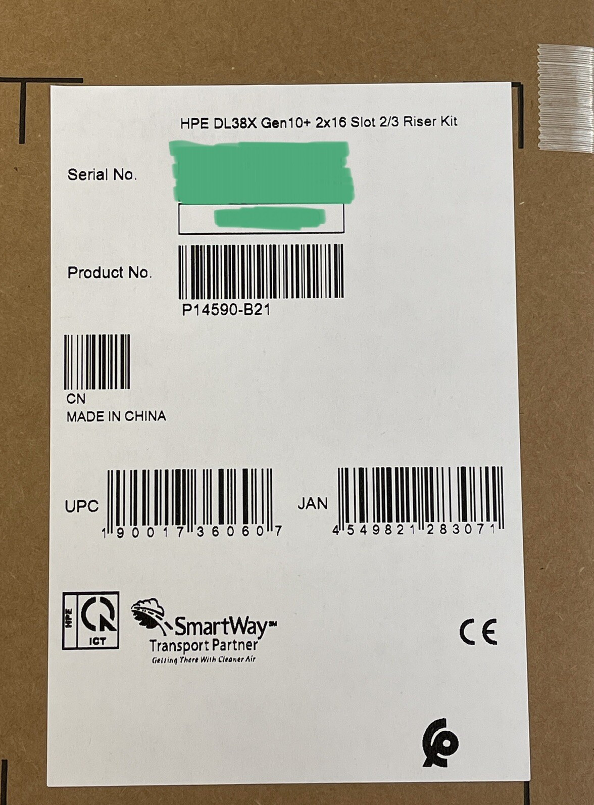 HPE DL38X DL380 DL385 Gen10 Plus and V2 2x16 Slot 2/3 PCI-e 4.0 GPU Riser Kit