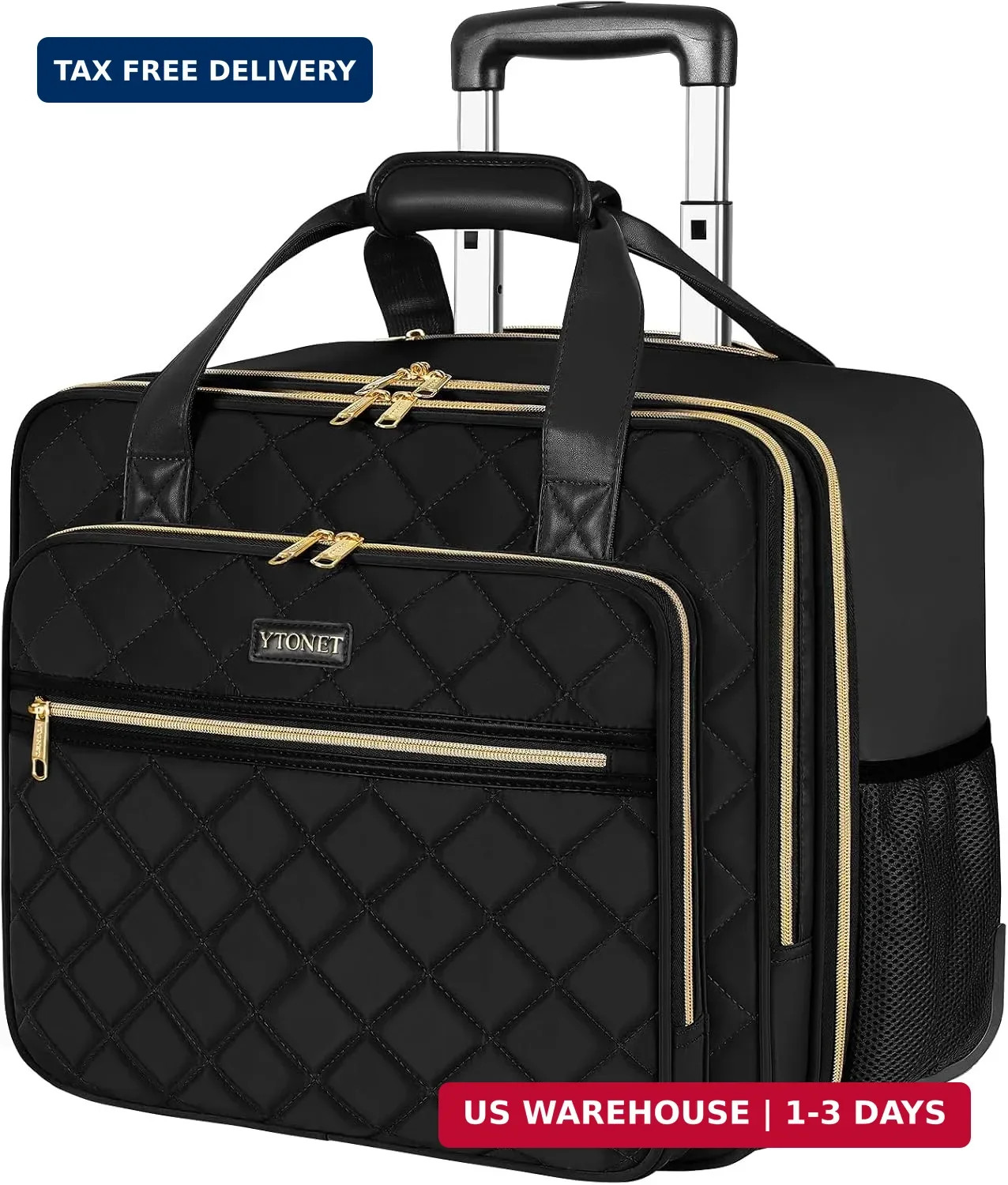 Rolling Laptop Bag Women, 17.3 Inch Rolling Briefcase for Women | 40L Extra Larg