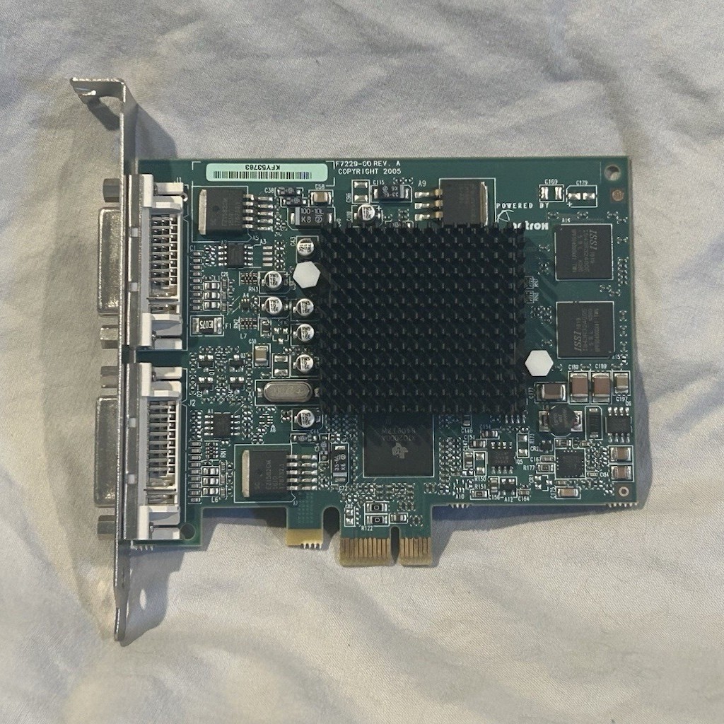 Matrox G550 PCIe Graphics Card Dual DVI Output w/ Heatsink