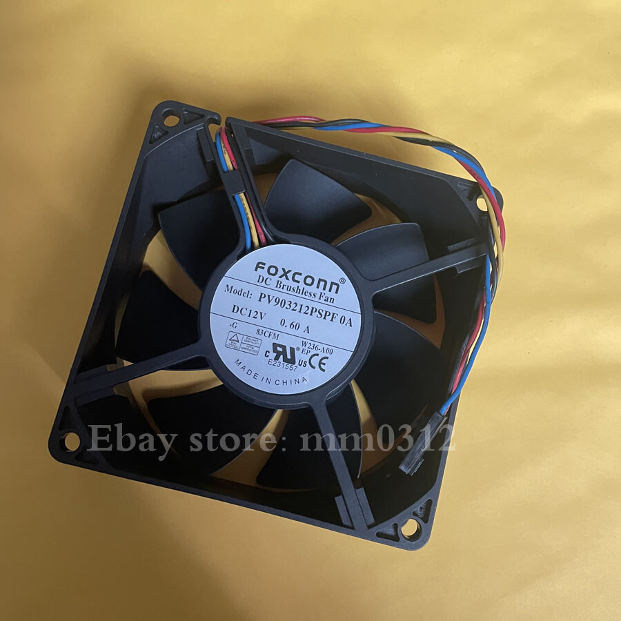 FOXCONN PV903212PSPF 0A 12V0.60A 4-wire PWM temperature control chassis fan