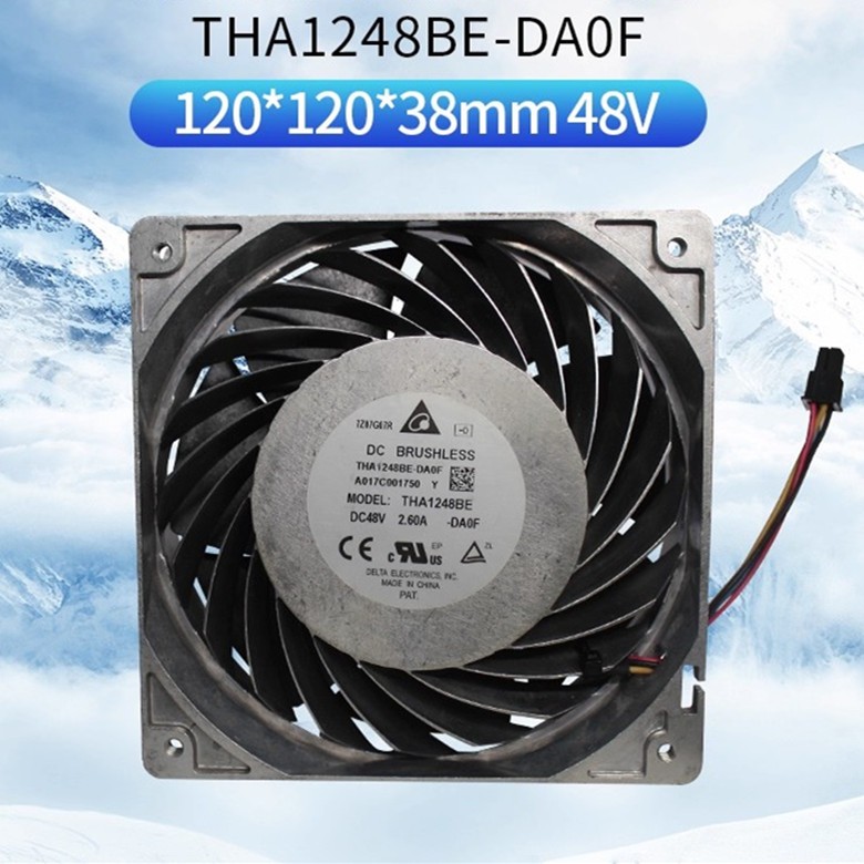 Delta THA1248BE-DA0F 48V 2.60A 12038 12CM Aluminum Frame Ultra-violent Fan