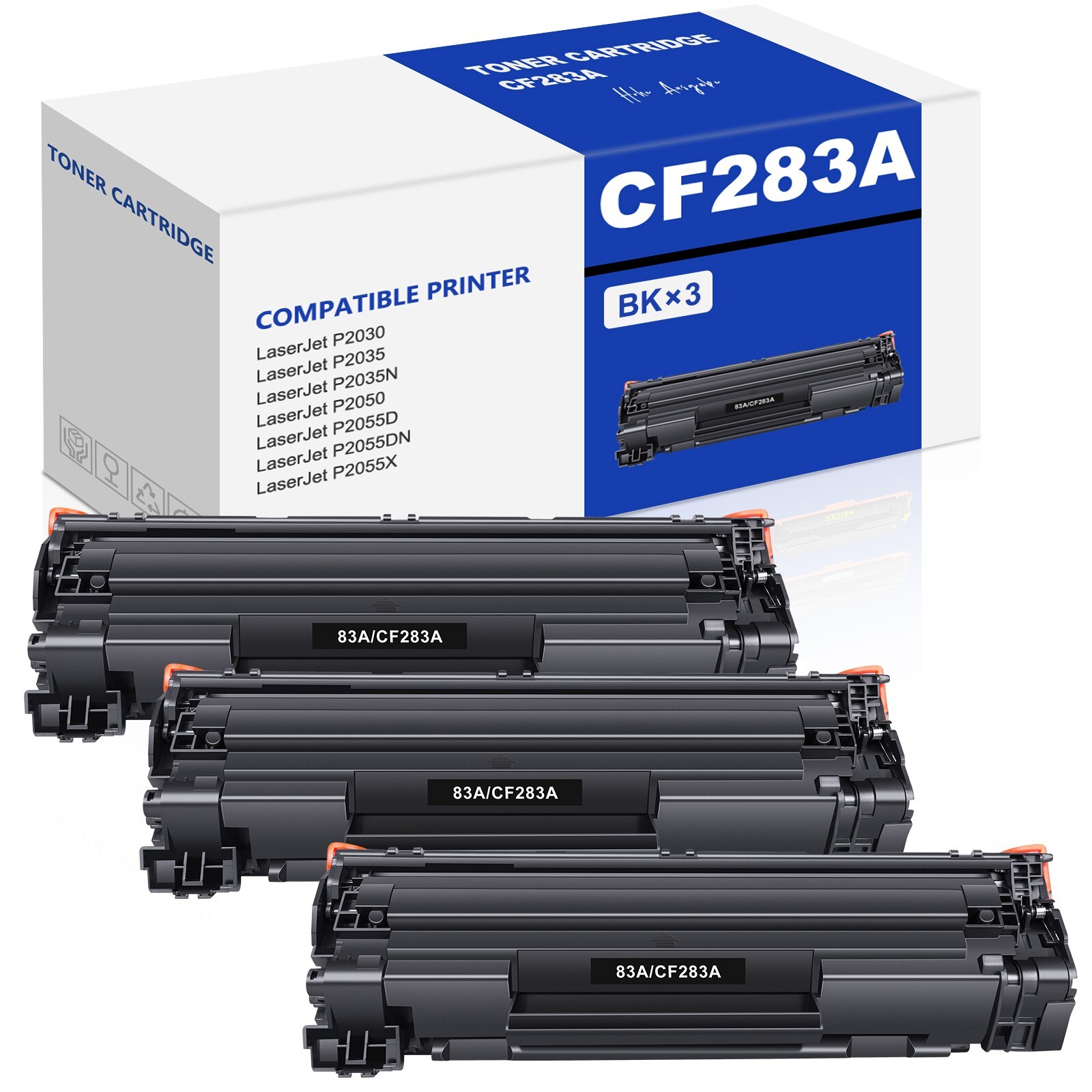 3/5/8 CF283A 83A Toner Compatible With HP LaserJet Pro M125a M126a M127fn M125nw