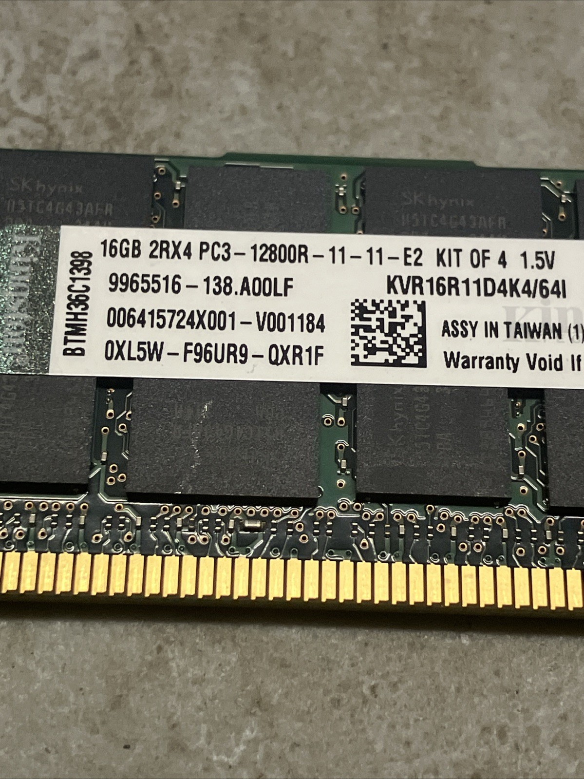 Kingston KVR16R11D4K4/64I 16GB Server Memory