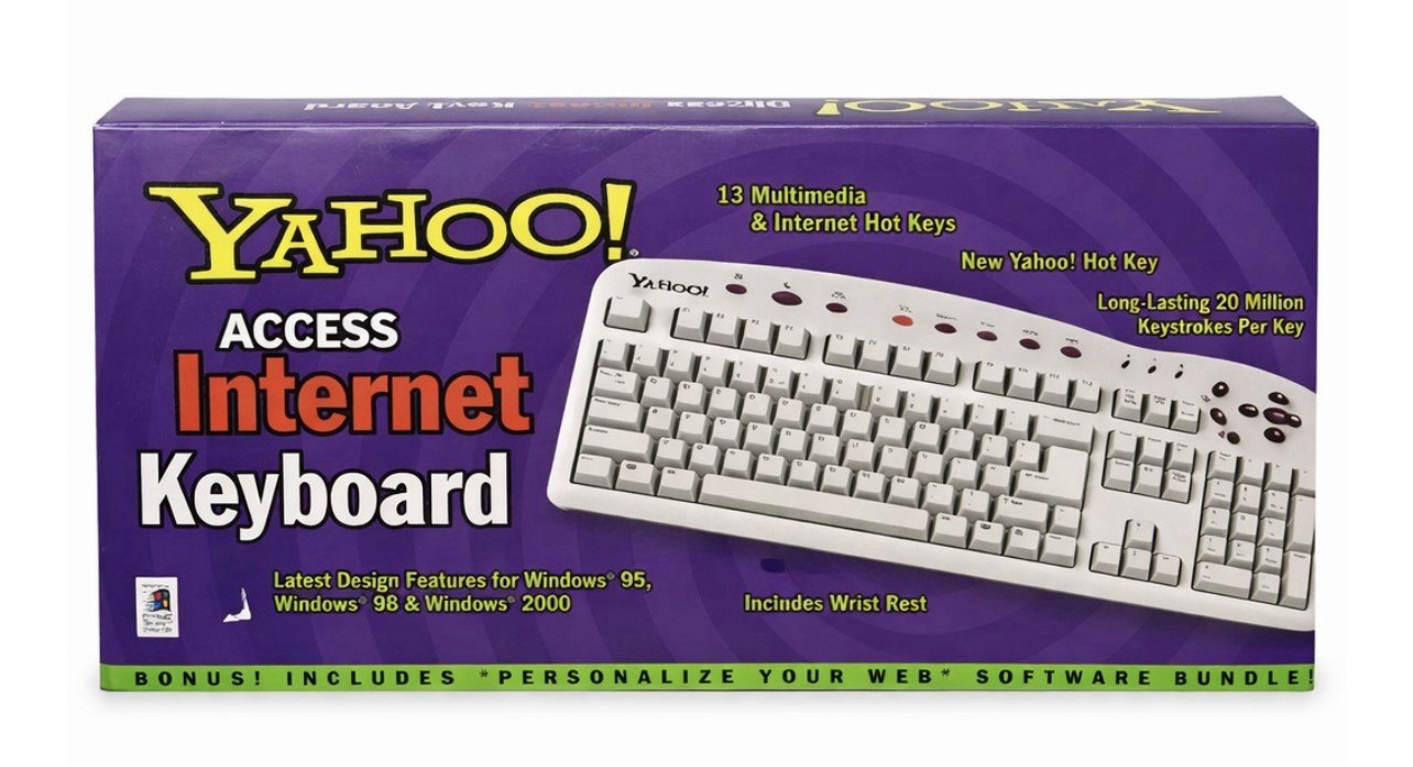 Yahoo Direct Access Internet Keyboard Vintage 1999 New In Original Box Vintage