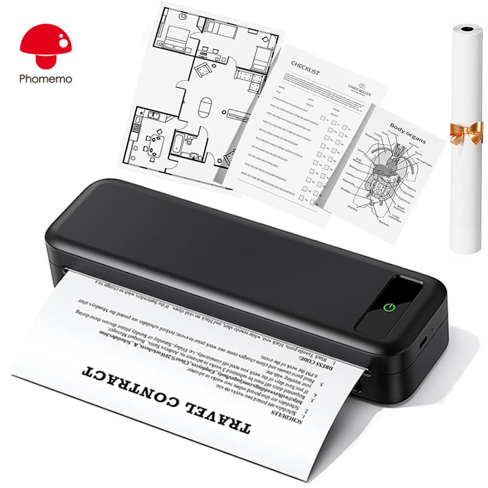 Phomemo A4 Thermal Printer Bluetooth Inkless Printer for Home Office Receipt