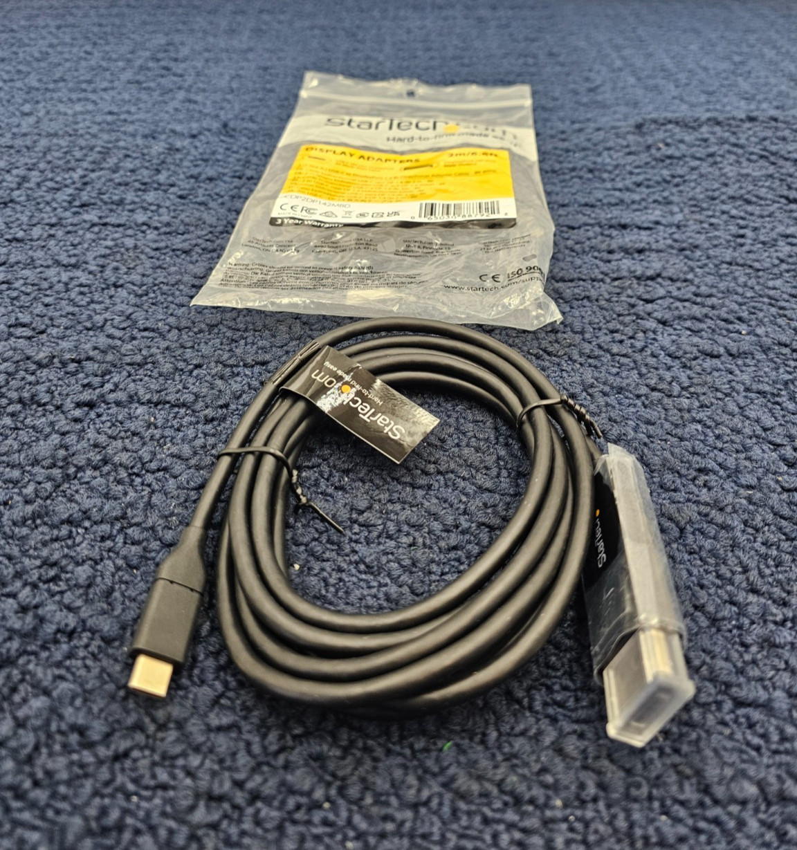 StarTech CDP2DP142MBD: 6.6ft (2m) USB C to DisplayPort 1.4 Cable 8K 60Hz/4K