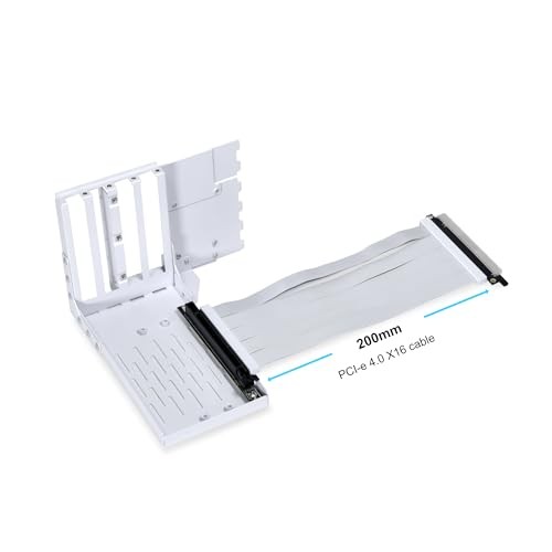 LIAN LI UNIVERSAL 4- SLOTS VERTICAL GPU KIT (WITH GEN 4 RISER) - WHITE