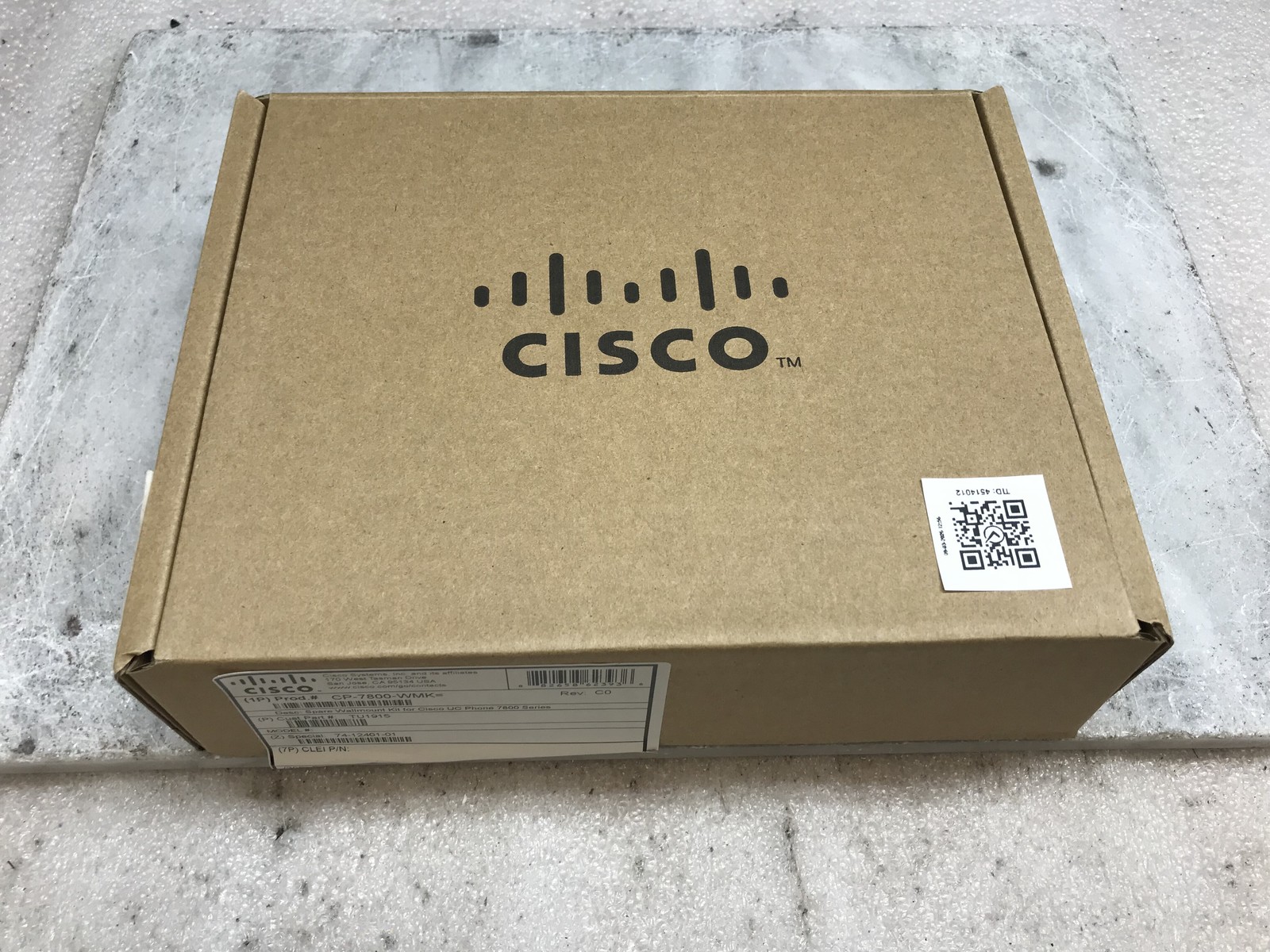 Cisco CP-7800-WMK Wall Mount Kit ISO 9001 14001 In Box Hardware Included