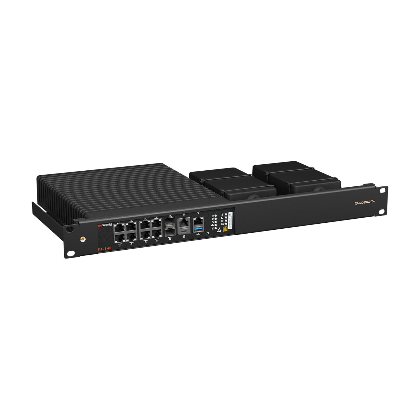 Rackmount.IT RMPAT16 Rack Mount Kit Palo Alto PA-520 PA-540 1U+ Jet Black