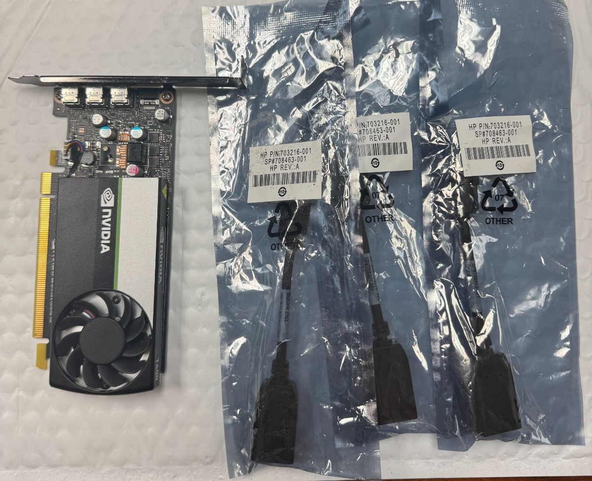 NEW HP Nvidia T400 4GB GDDR6 GPU Graphics Video Card W/Adapters