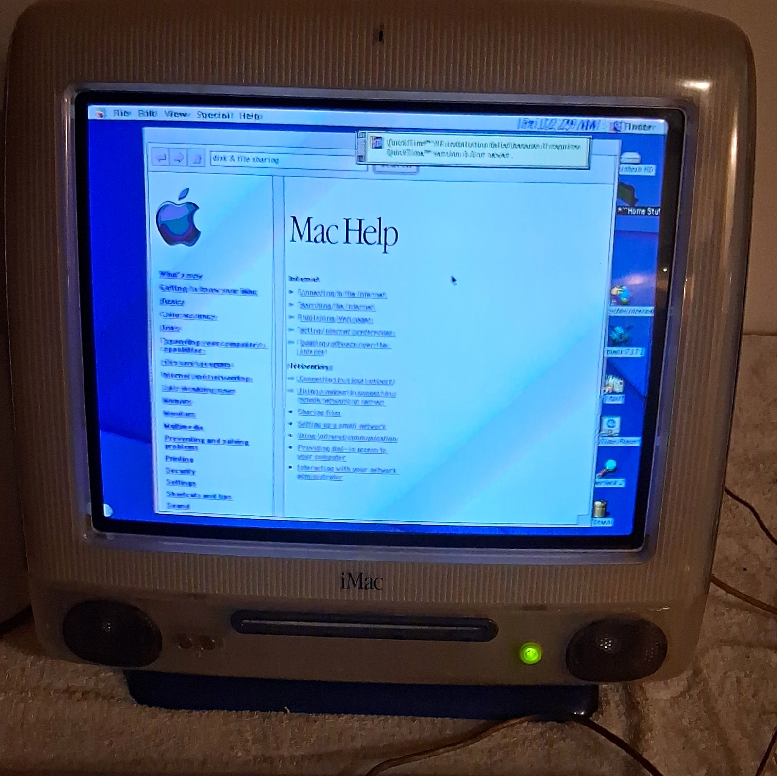 Apple iMac G3 15" All-in-One 500MHz PowerPC G3 256MB Mac OS 9 Blue/White