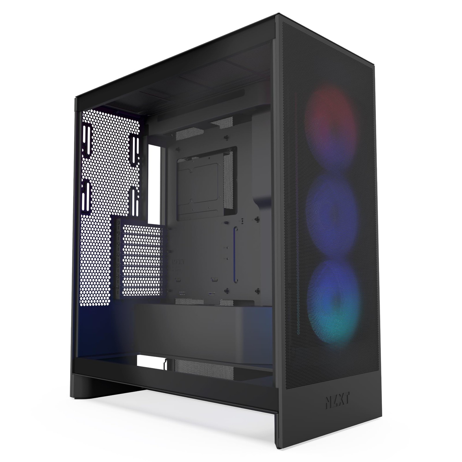 NZXT H7 Flow RGB 2024 Black Mid Tower ATX Case with Superior Airflow and Cooling