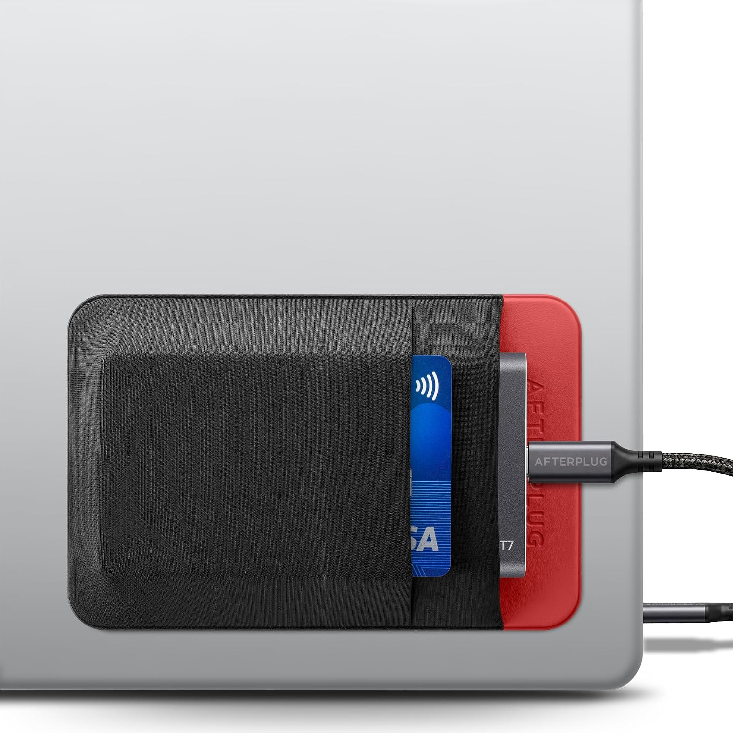 2-Pocket SSD & Hard Drive Holder for Laptop, Reusable 3M Adhesive