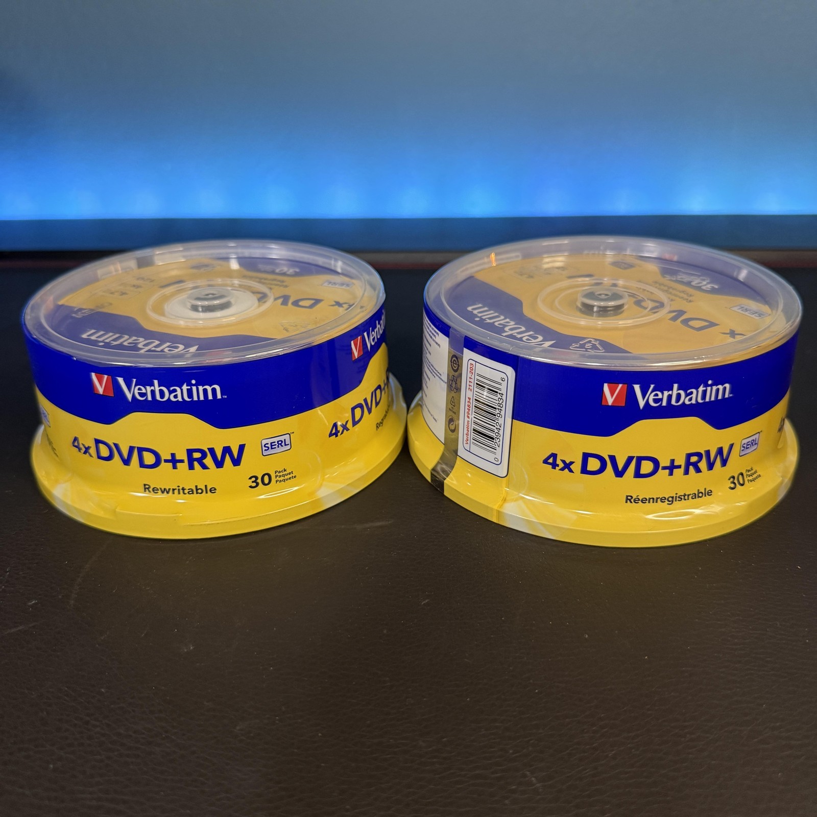 Verbatim 4x DVD+RW Discs Lot 2 Packs 4.7GB 120min 30pk 94834 Sealed Rewritable