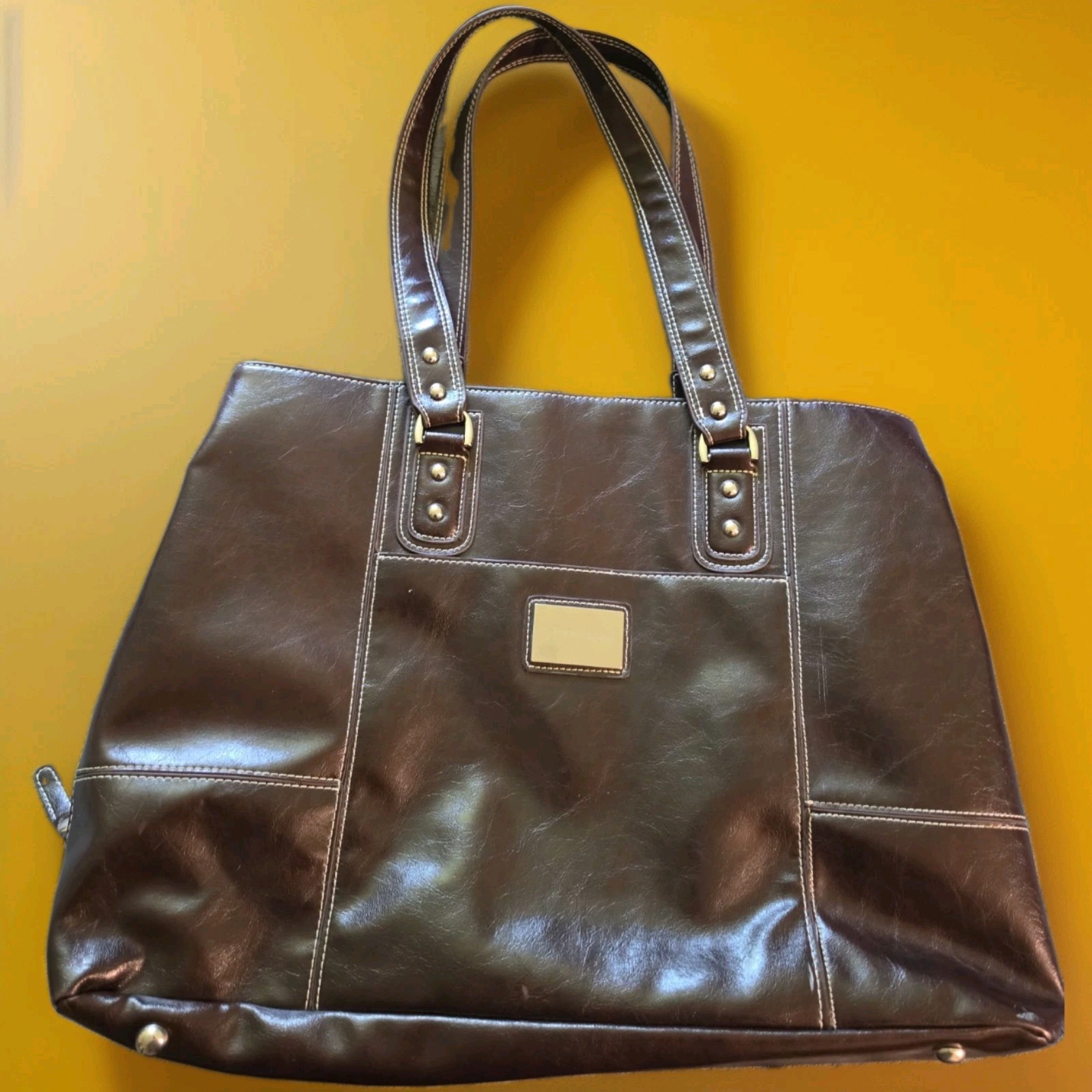 Franklin Covey Brown Leather Laptop Bag