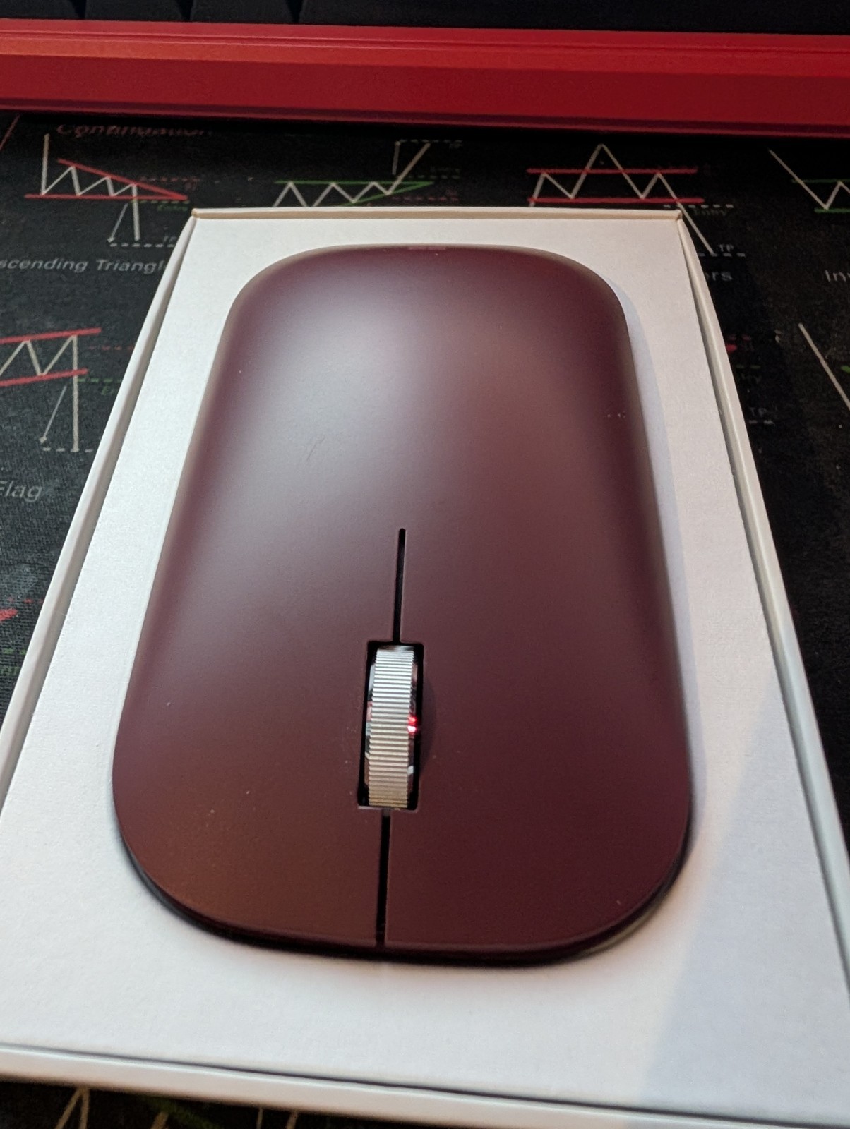 Title: Microsoft Surface Mobile Mouse - Burgundy - Bluetooth Wireless (Open Box)