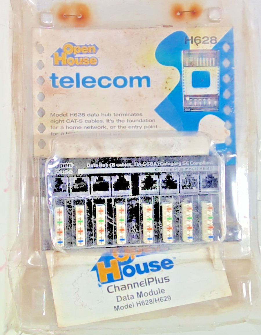 New Open House Telecom Data Termination Hub Module H628 ChannelPlus CAT-5 Netw.